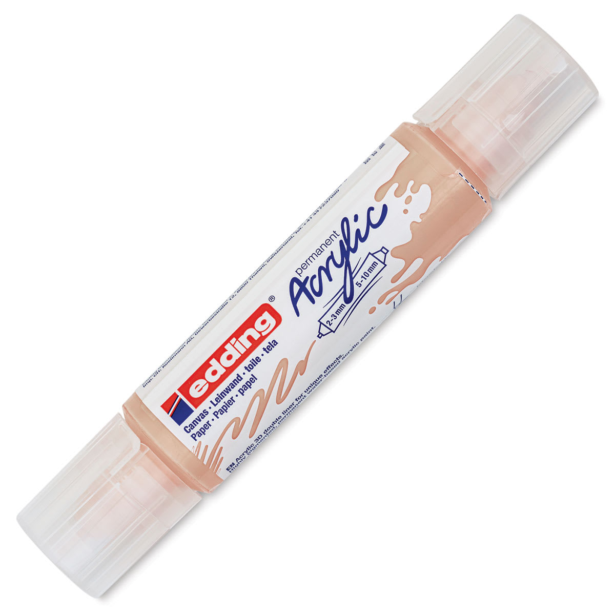 Edding 5400 Acrylic Double Ended Paint Marker - Warm Beige 255, Cap On