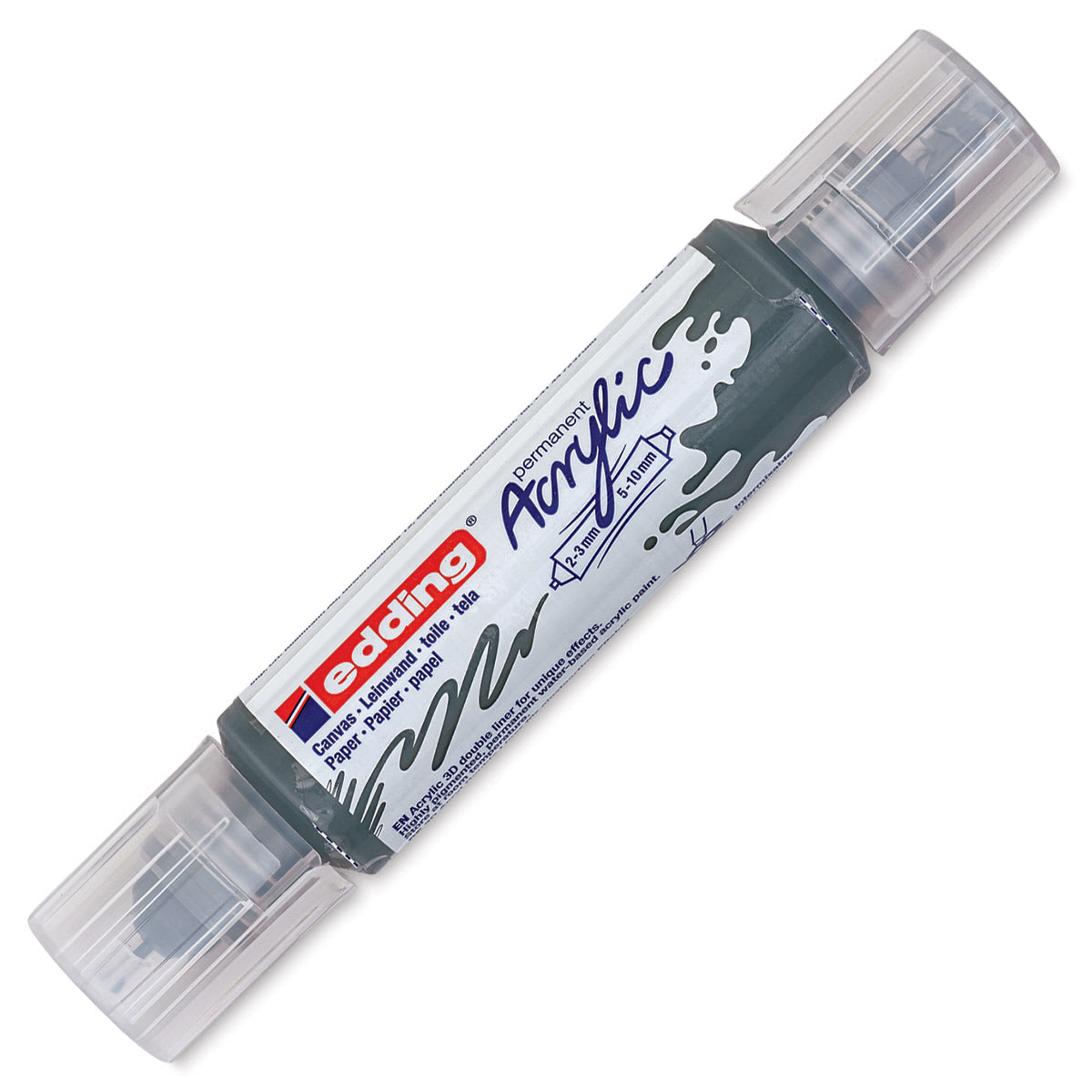 Edding 5400 Acrylic Double Ended Paint Marker - Anthracite 926, Cap On