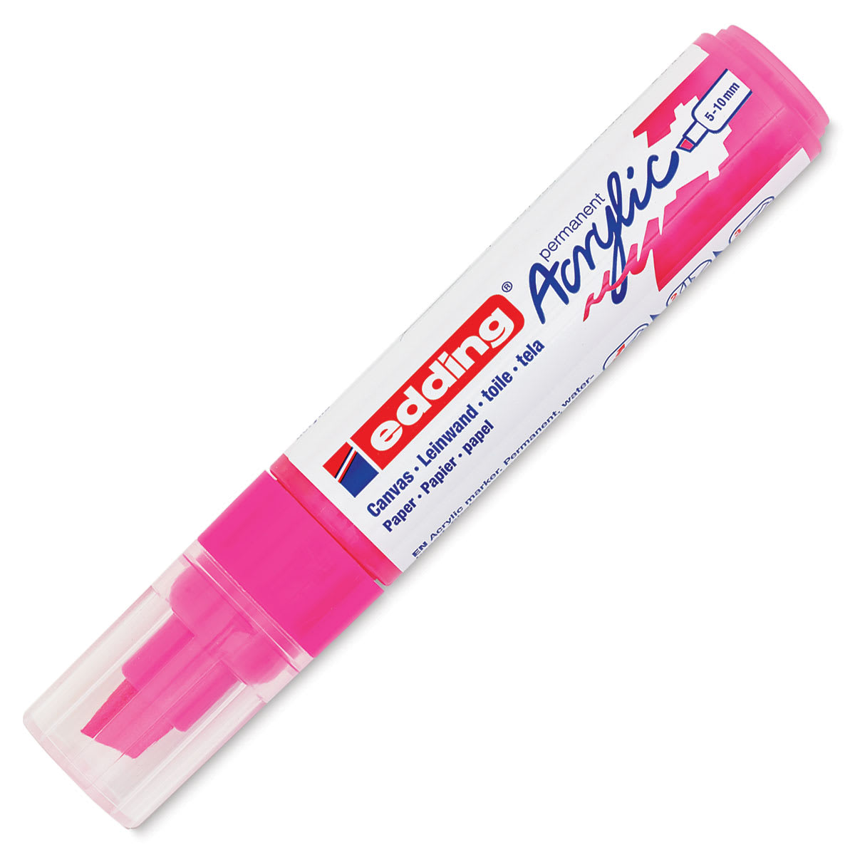 Edding 5000 Acrylic Paint Marker - Neon Pink 069, Cap On