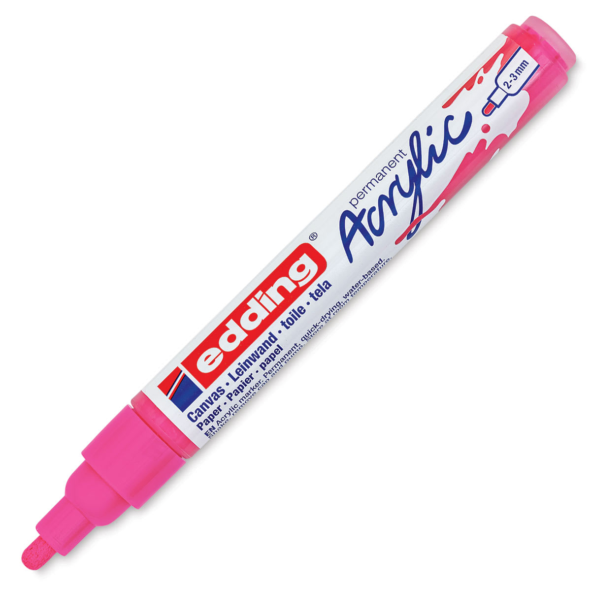 Edding Acrylic Paint Marker - Neon Pink 069, Medium, Cap Off