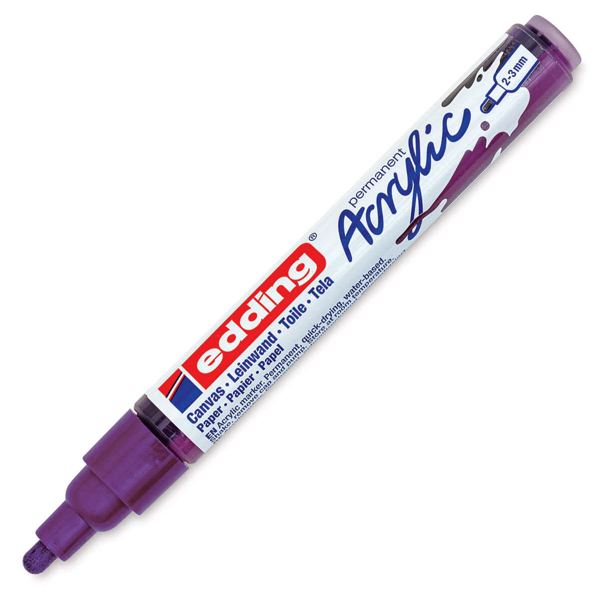 Edding Acrylic Paint Marker - Berry 910, Medium, Cap Off