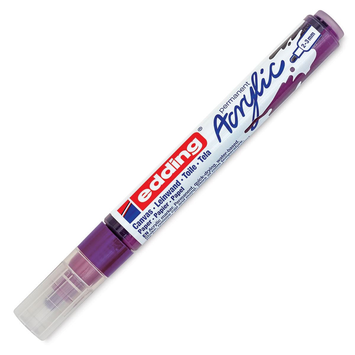 Edding Acrylic Paint Marker - Berry 910, Medium, Cap On
