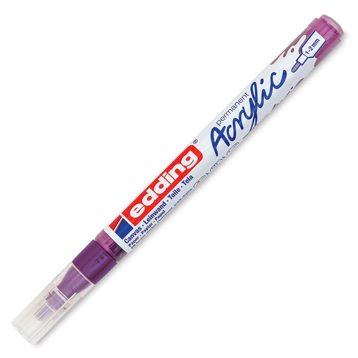 Edding Acrylic Paint Marker - Berry 910, Fine, Cap On