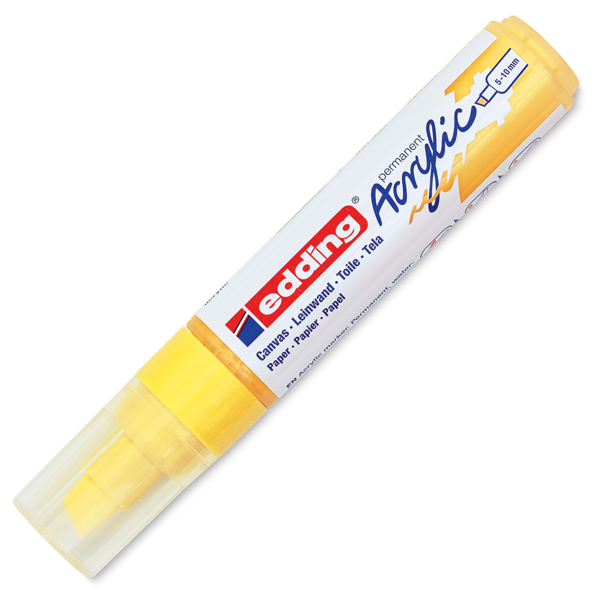 Edding Acrylic Paint Marker - Pastel Yellow 915, Broad, Cap On