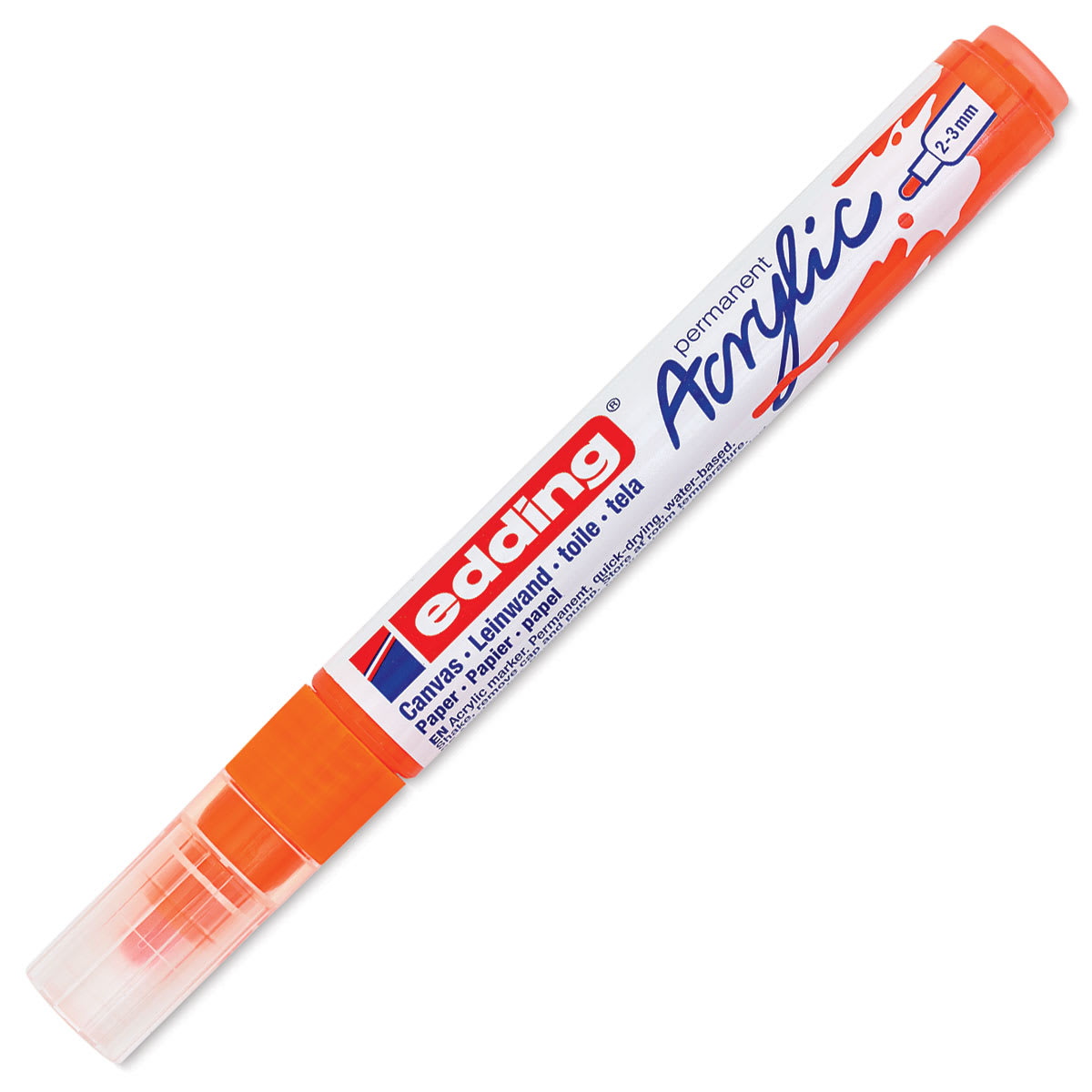 Edding Acrylic Paint Marker - Neon Orange 066, Medium, Cap On