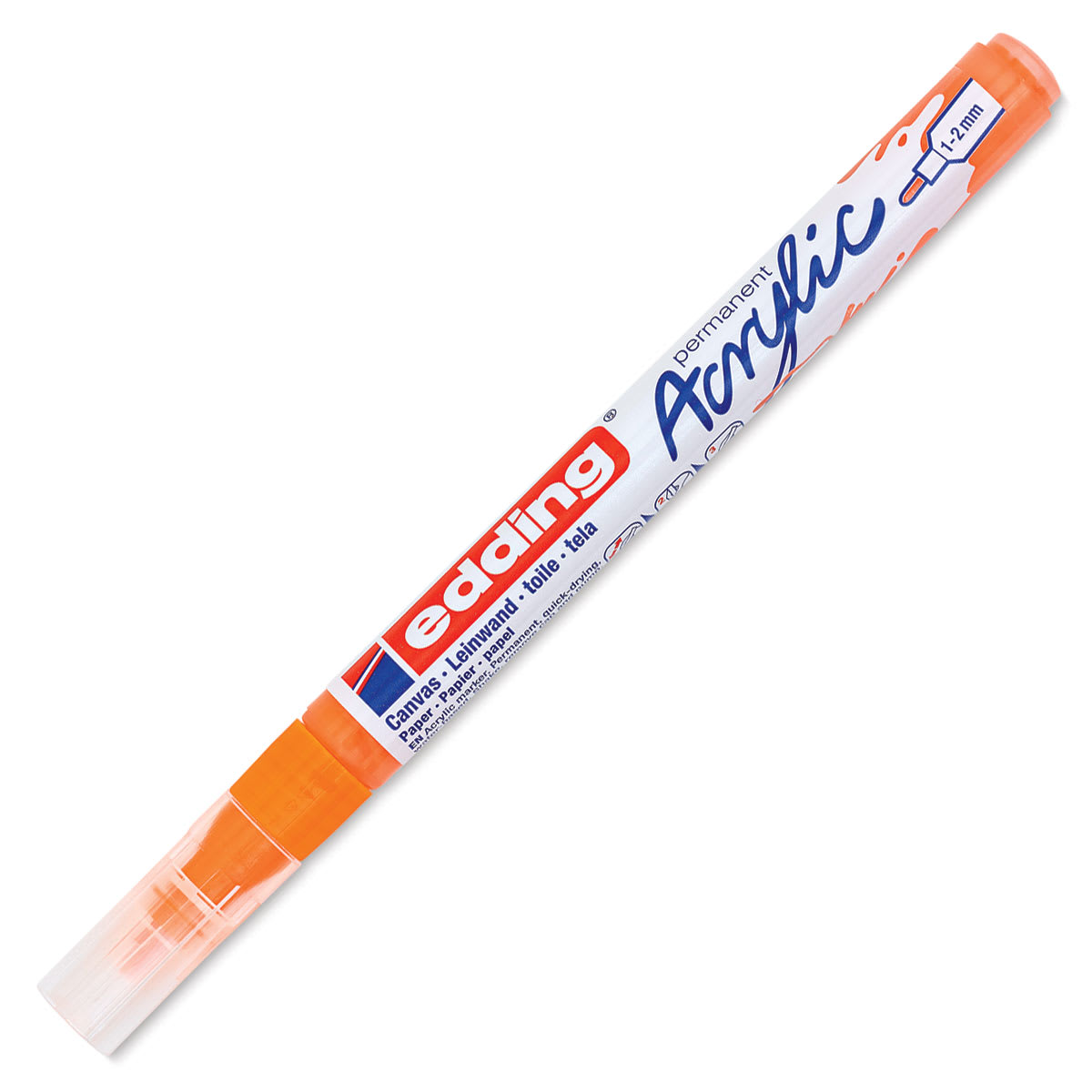 Edding Acrylic Paint Marker - Neon Orange 066, Fine, Cap On