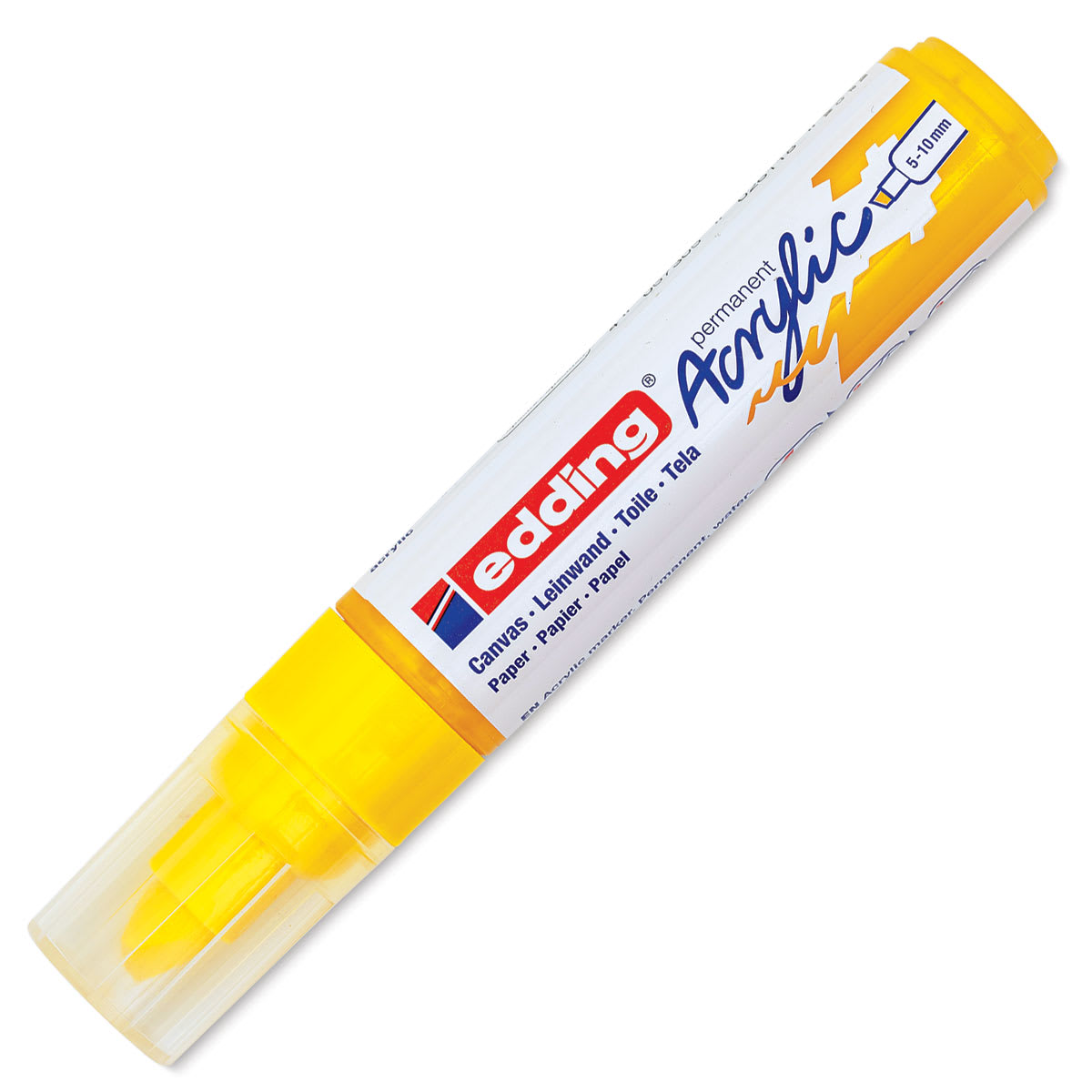 Edding Acrylic Paint Marker - Traffic Yellow 905, Broad, Cap On