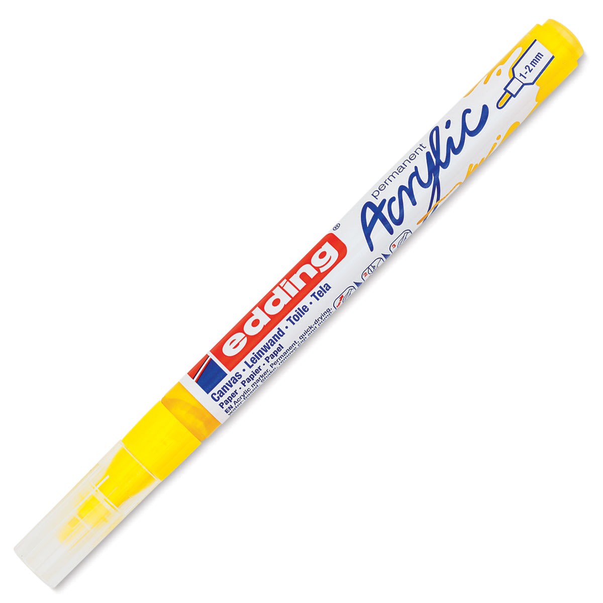Edding Acrylic Paint Marker - Traffic Yellow 905, Fine, Cap On
