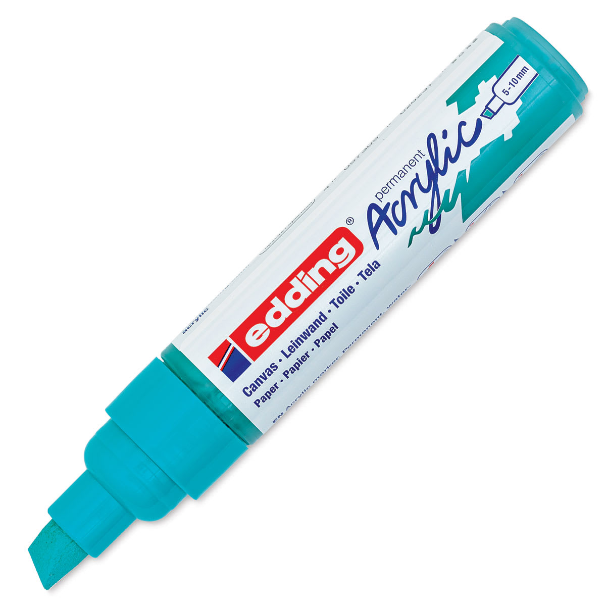 Edding Acrylic Paint Marker - Opulant Turquoise 934, Broad, Cap Off