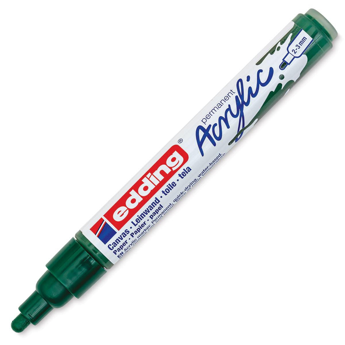 Edding Acrylic Paint Marker - Moss Green 904, Medium, Cap Off