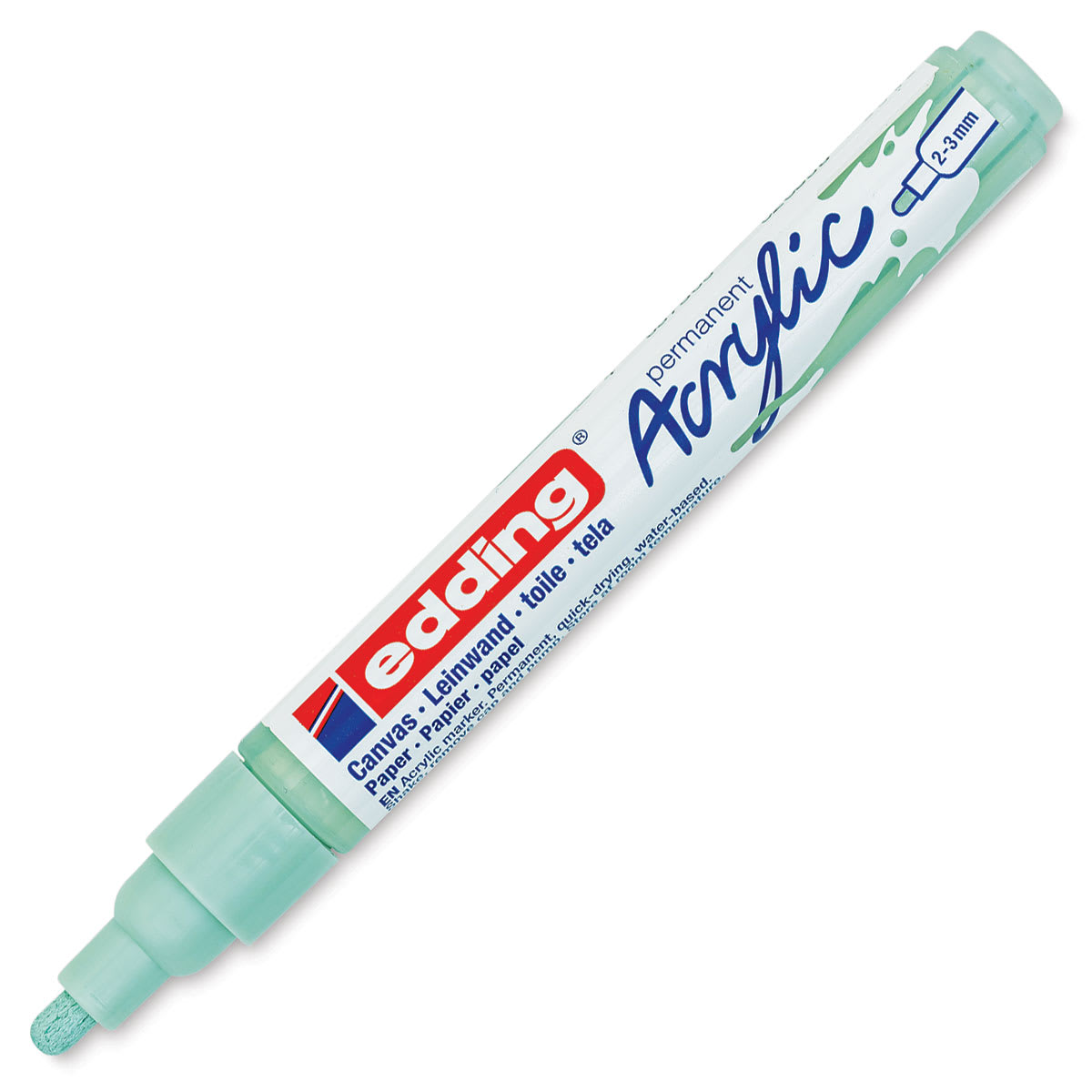 Edding Acrylic Paint Marker - Mellow Mint 928, Medium, Cap Off