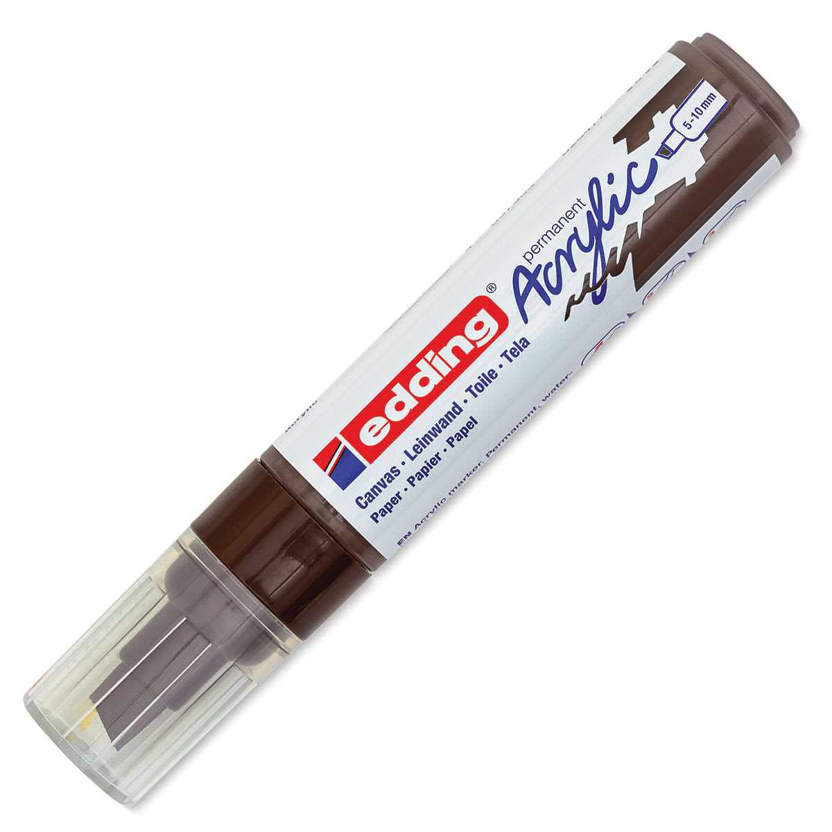 Edding Acrylic Paint Marker - Chocolate Brown 907, Broad, Cap On
