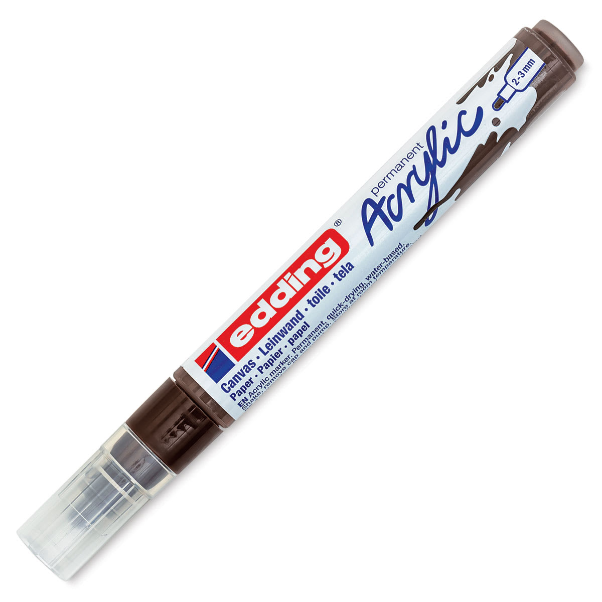 Edding Acrylic Paint Marker - Chocolate Brown 907, Medium, Cap On