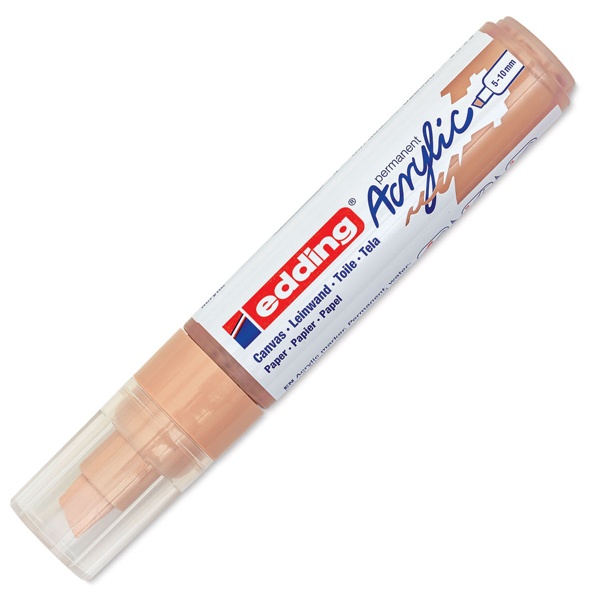 Edding Acrylic Paint Marker - Warm Beige 255, Broad, Cap On