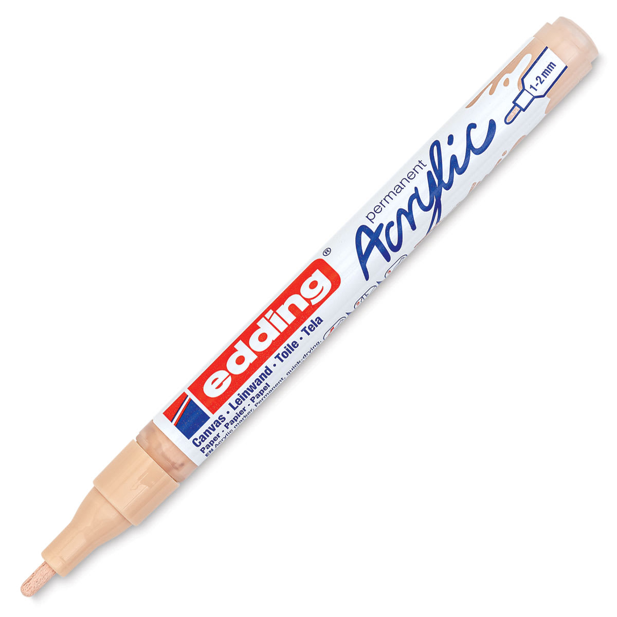 Edding Acrylic Paint Marker - Warm Beige 255, Fine, Cap Off