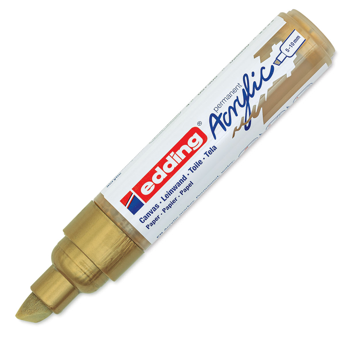 Edding Acrylic Paint Marker - Rich Gold 924, Broad, Cap Off