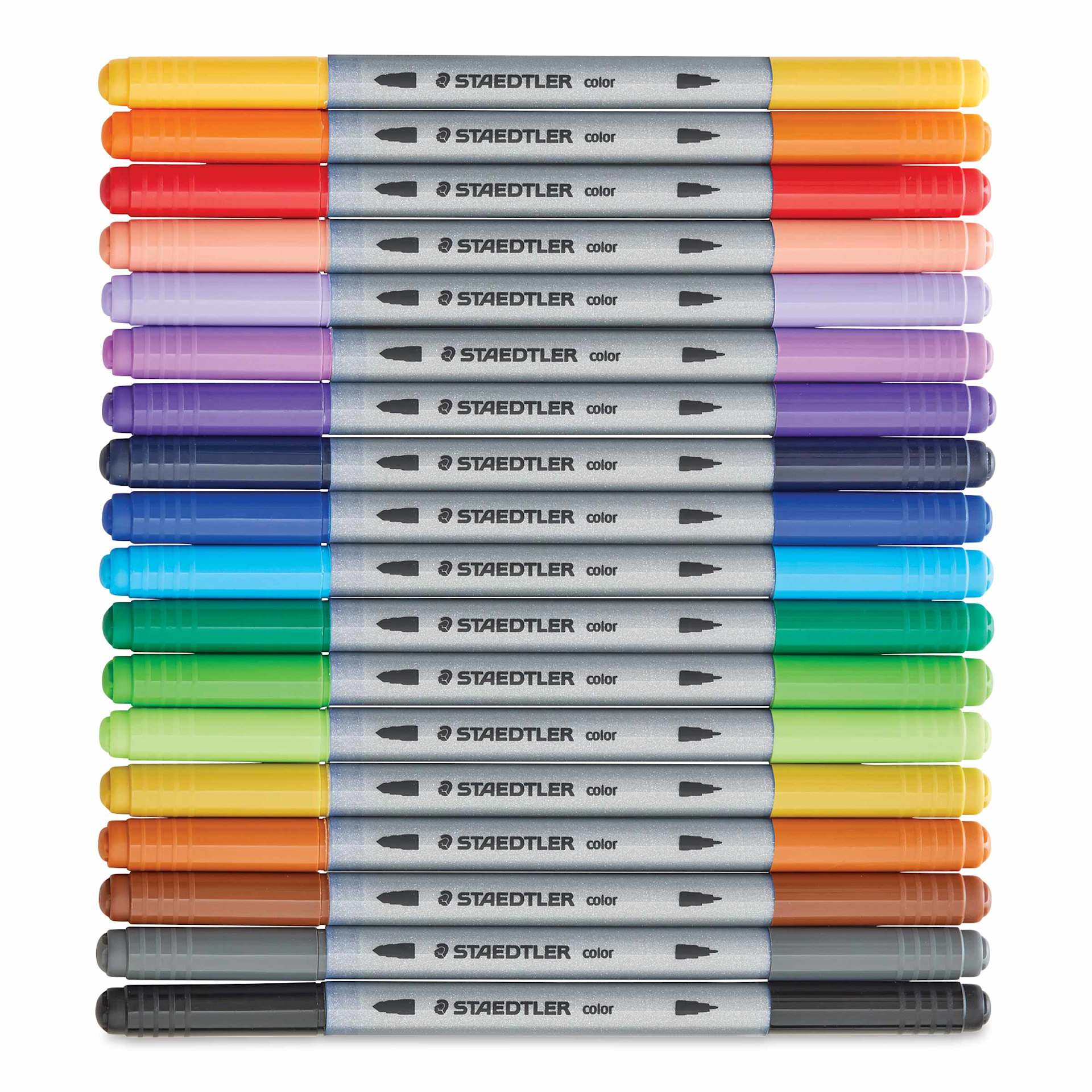 Staedtler Double-Ended Fiber-Tip Pens - Set of 18, contents