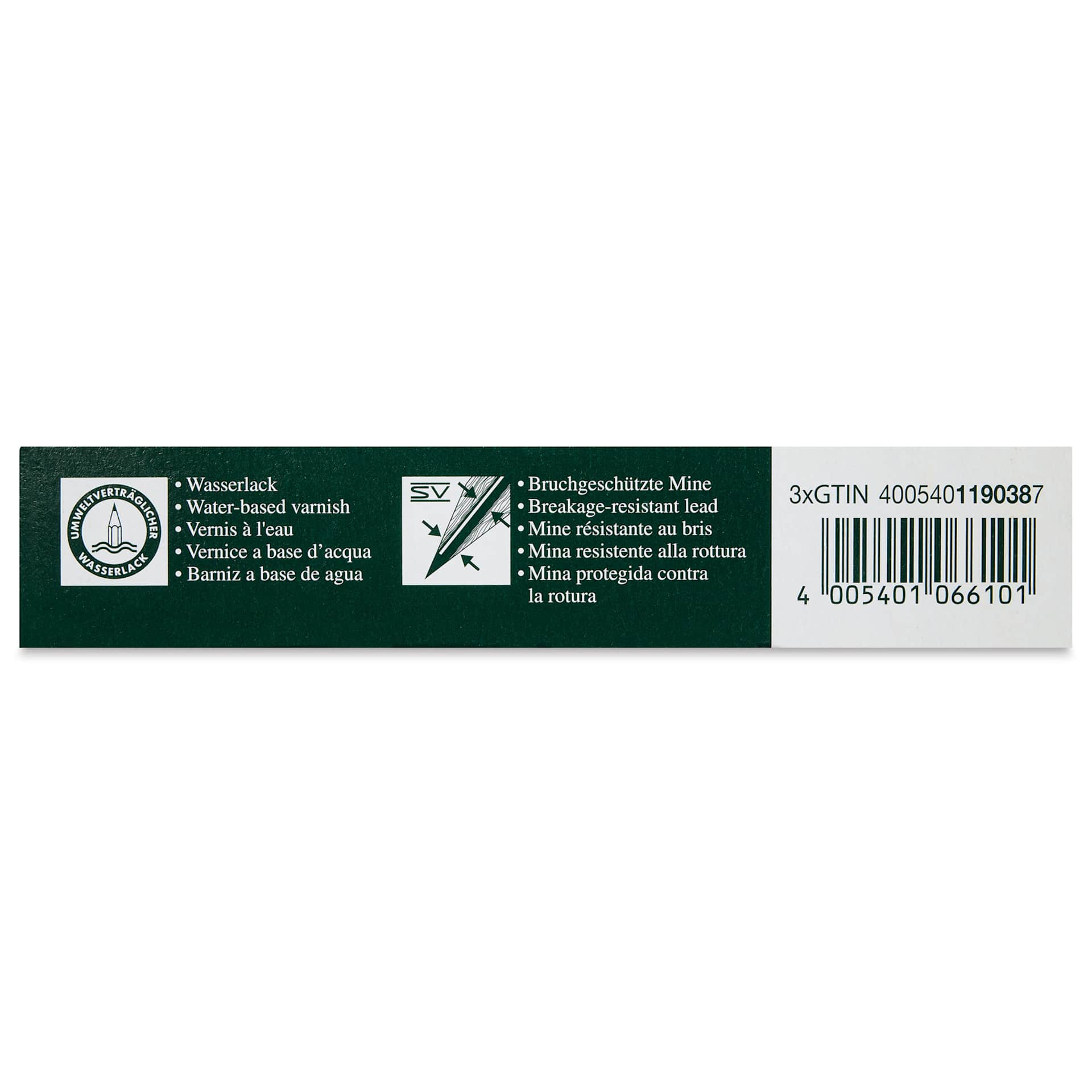 Faber-Castell 9000 Perfect Pencil - Pkg of 3 Refills, back of the packaging