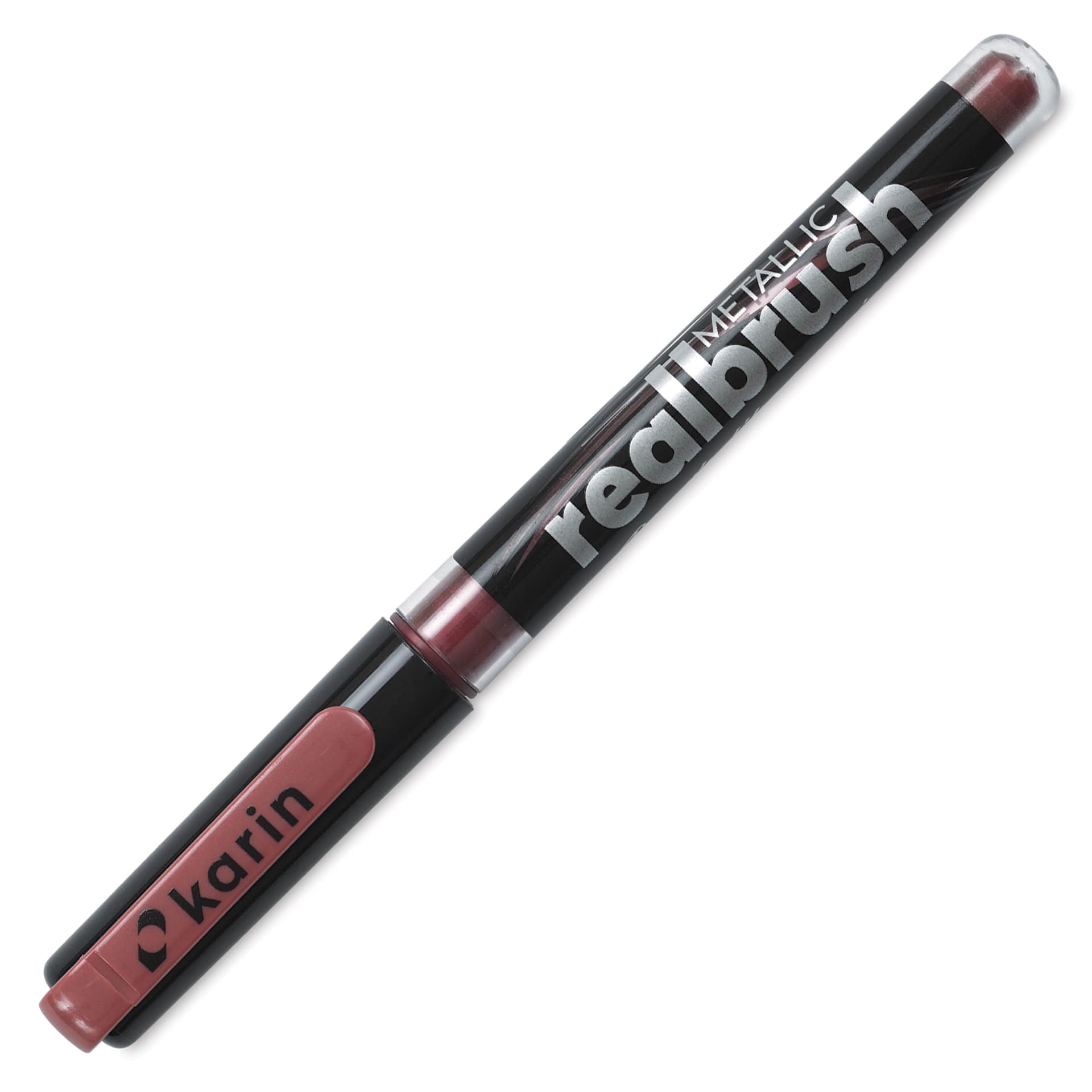 Karin Realbrush Metallic Marker - Dark Red 8521, cap on