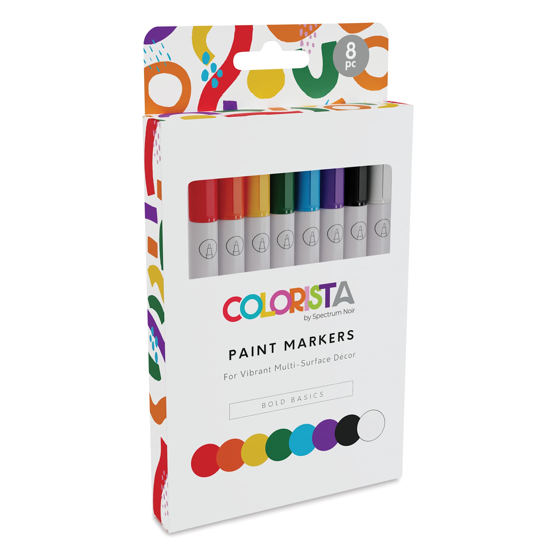 Colorista Paint Markers - Bold Basics, Set of 8 - front of packaging