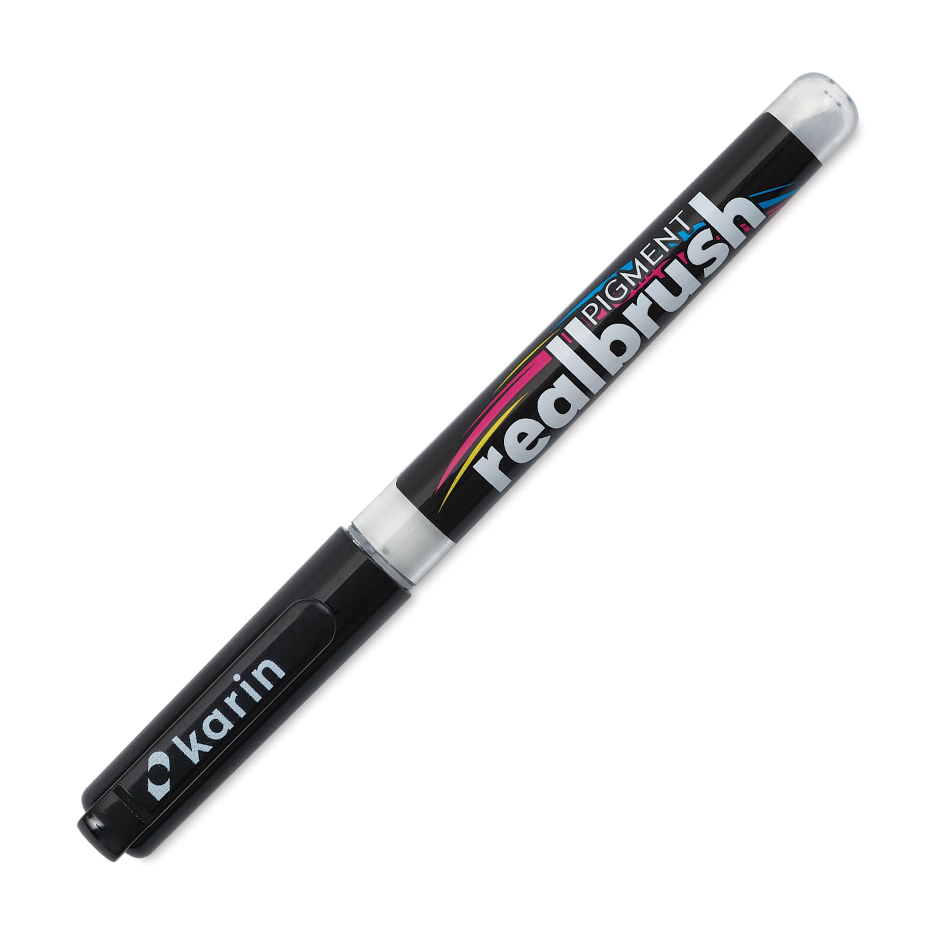Karin Realbrush Pigment Marker - White, cap on