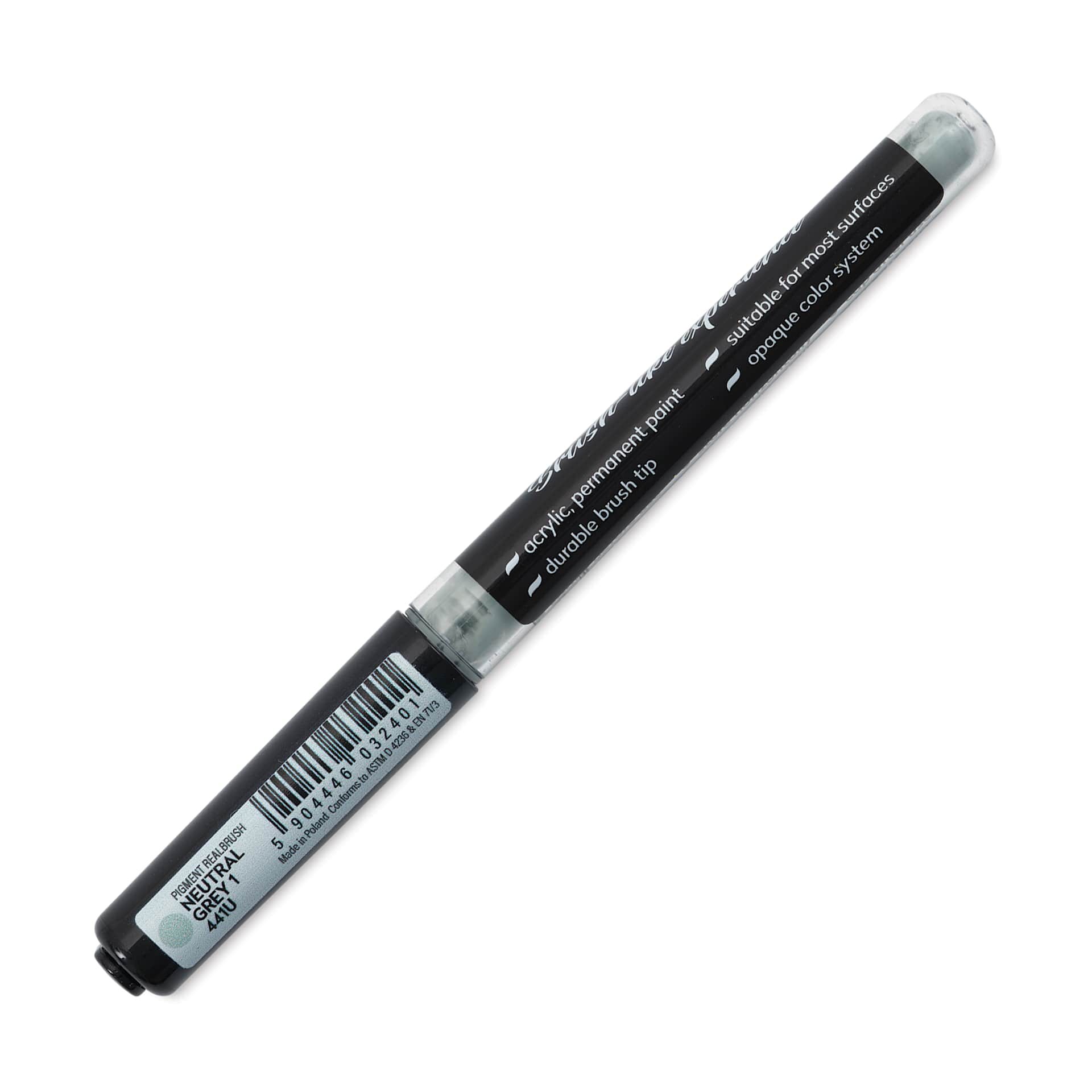 Karin Realbrush Pigment Marker - Neutral Grey 1, marker barrel showing details