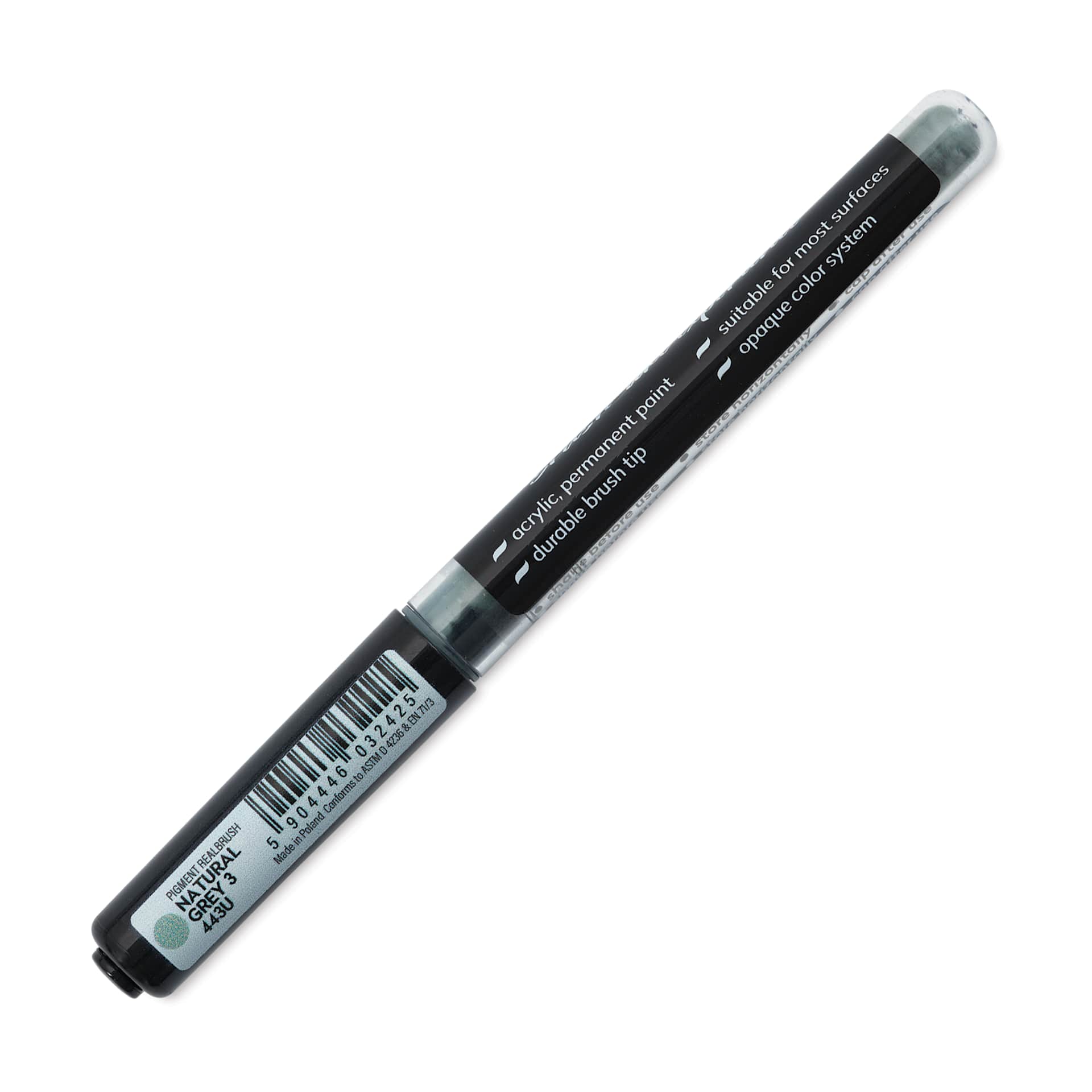 Karin Realbrush Pigment Marker - Neutral Grey 3, marker barrel showing details