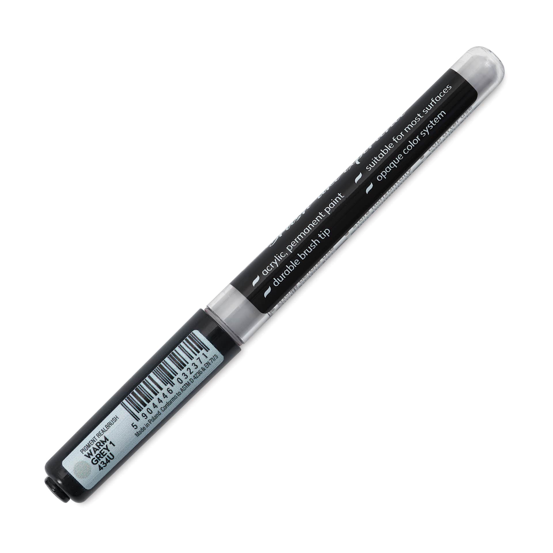 Karin Realbrush Pigment Marker - Warm Grey 1, marker barrel showing details