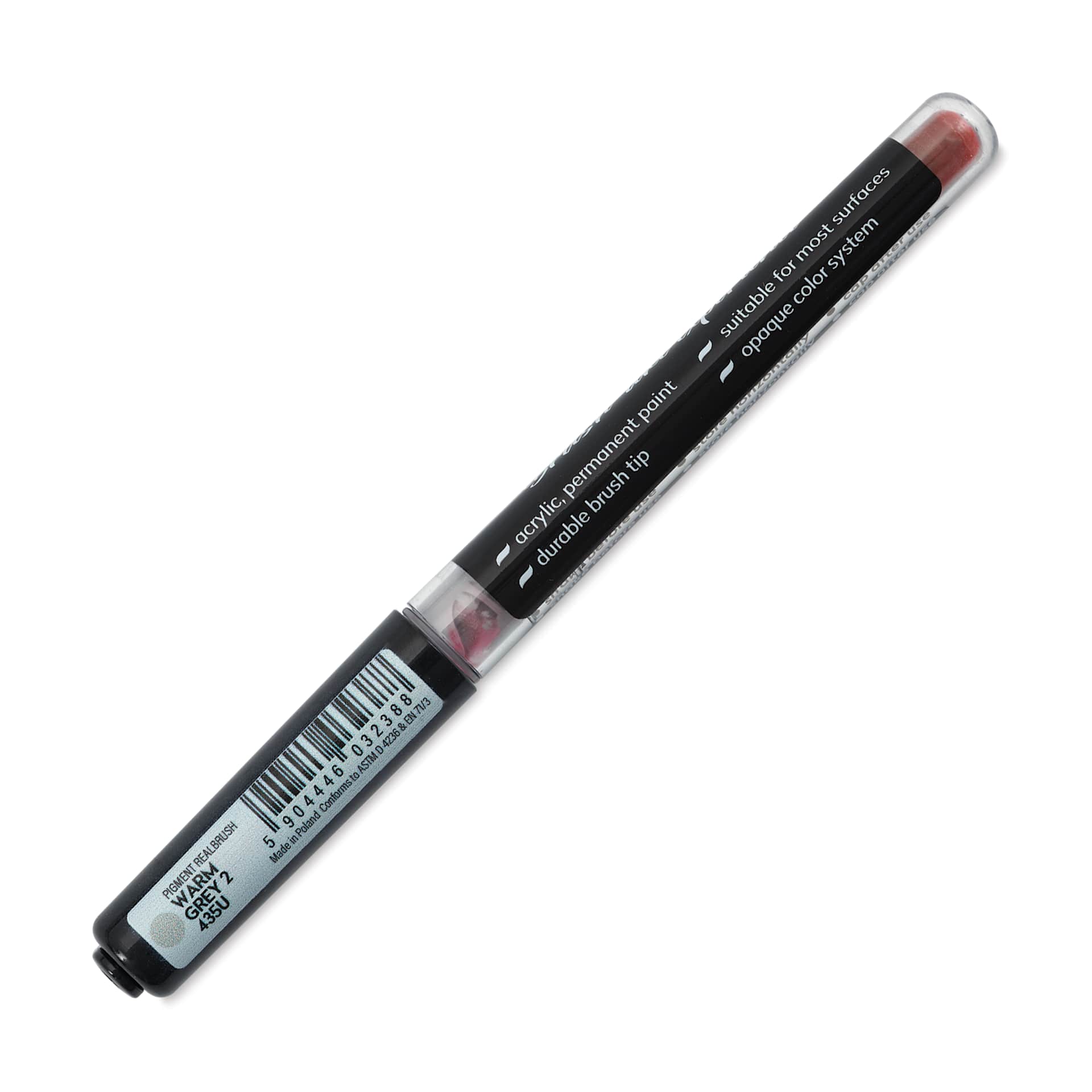 Karin Realbrush Pigment Marker - Warm Grey 2, marker barrel showing details