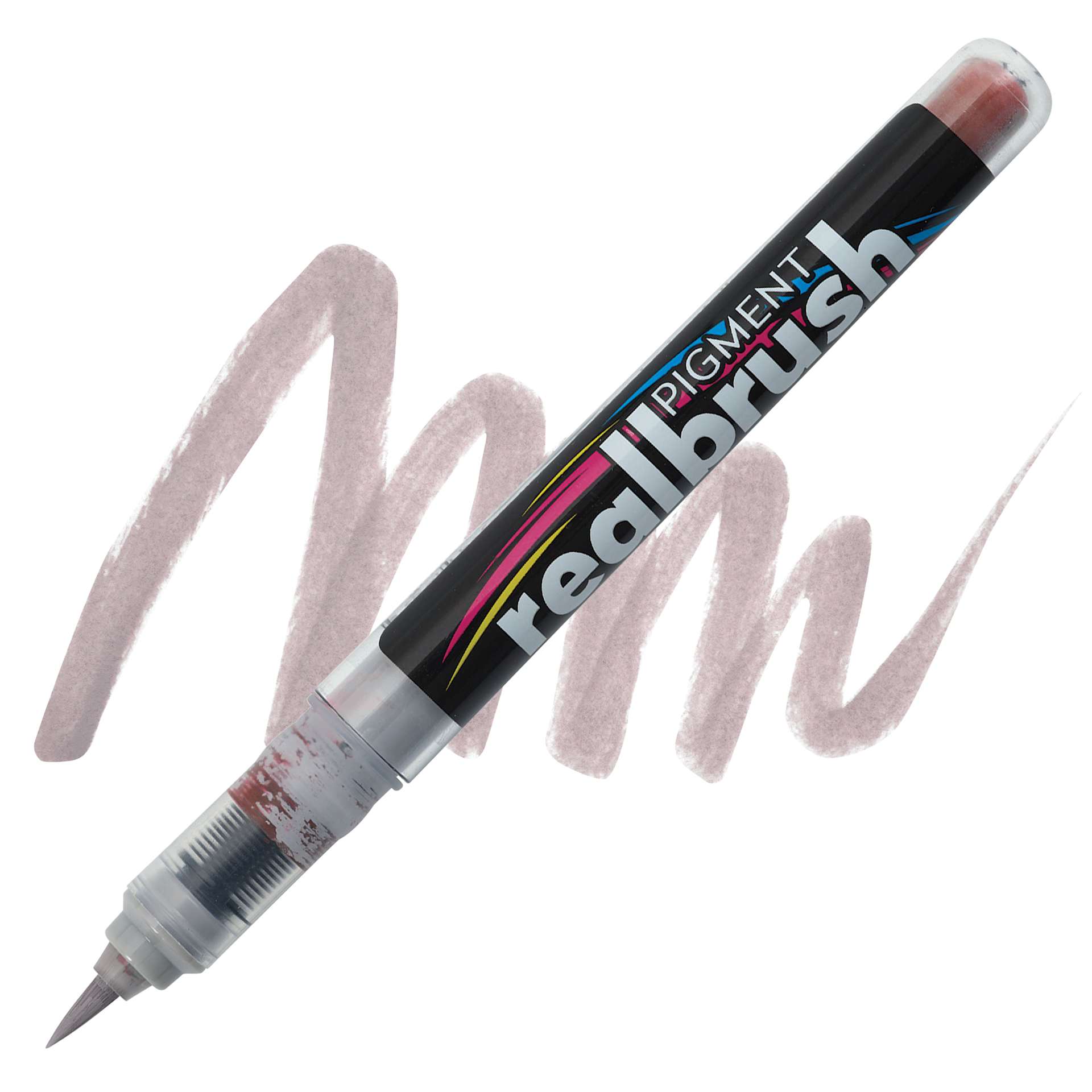 Karin Realbrush Pigment Marker - Warm Grey 2, swatch and marker