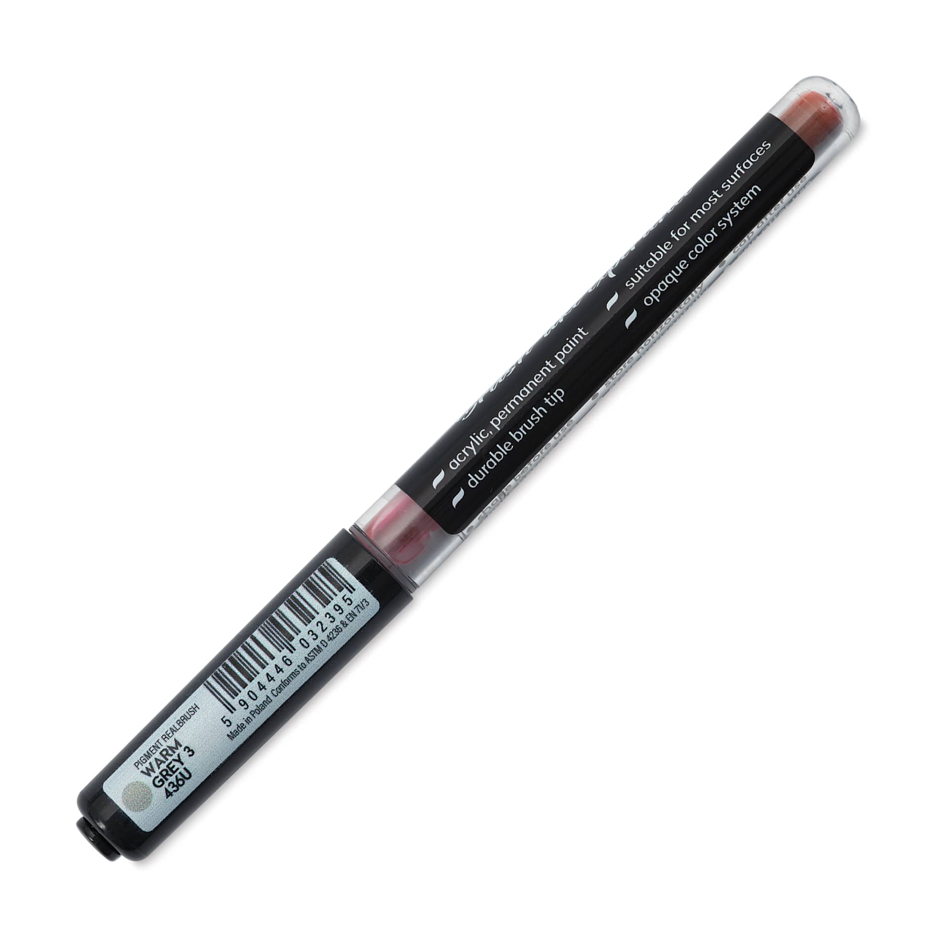 Karin Realbrush Pigment Marker - Warm Grey 3, marker barrel showing details