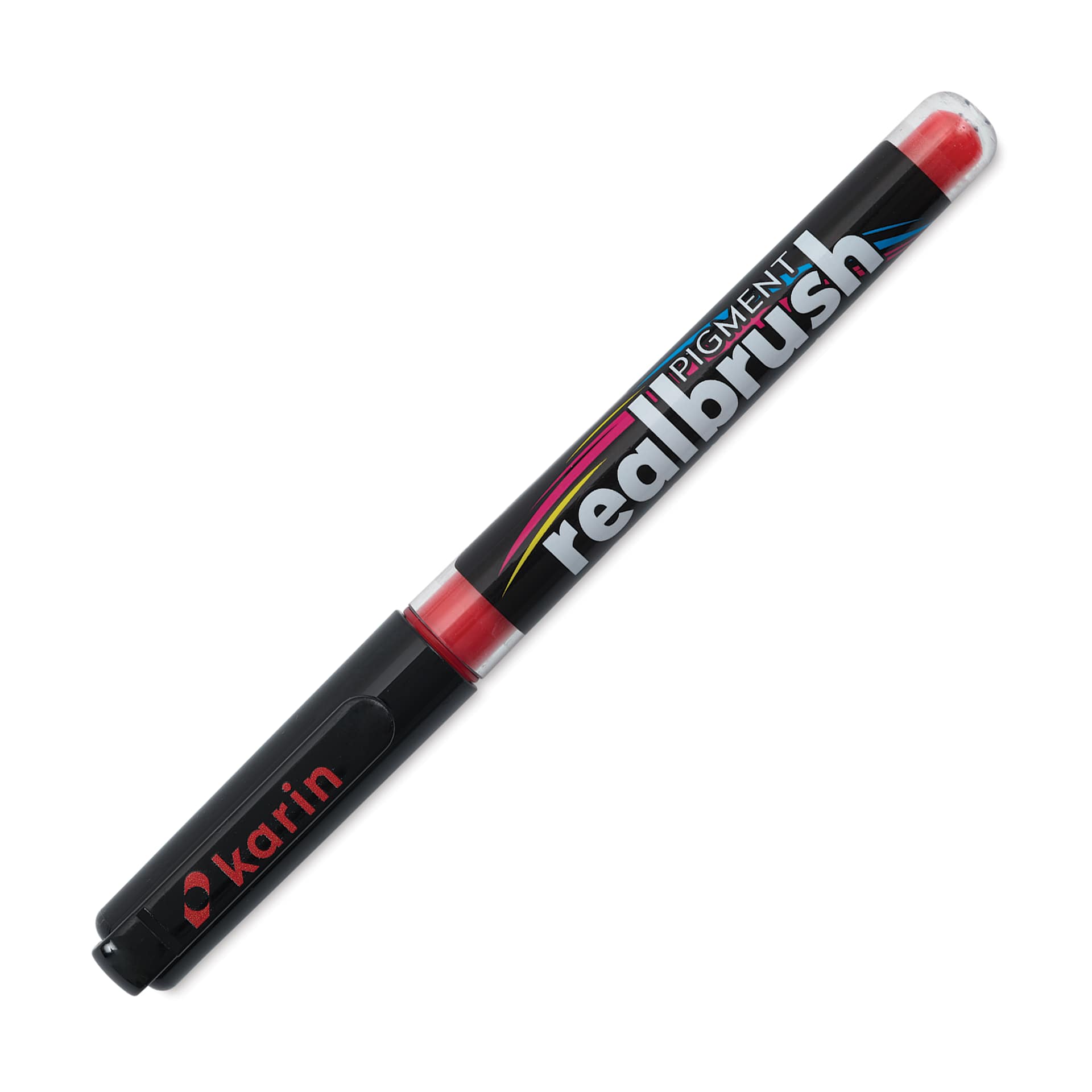 Karin Realbrush Pigment Marker - Red, cap on