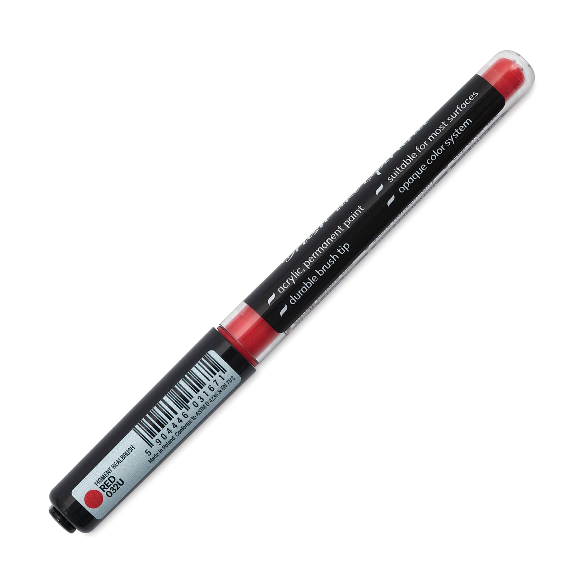 Karin Realbrush Pigment Marker - Red, marker barrel showing details