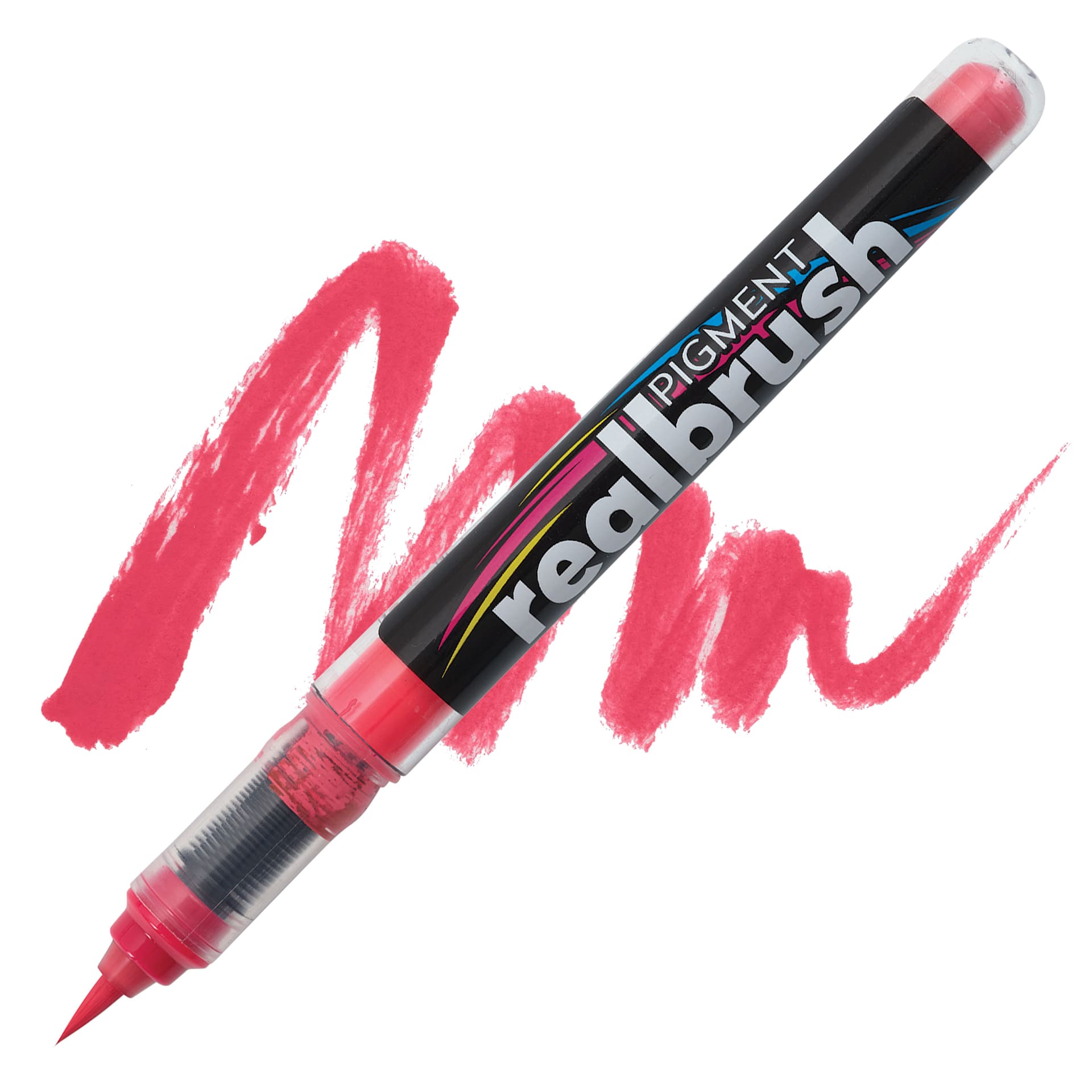Karin Realbrush Pigment Marker - Magenta Red, swatch and marker
