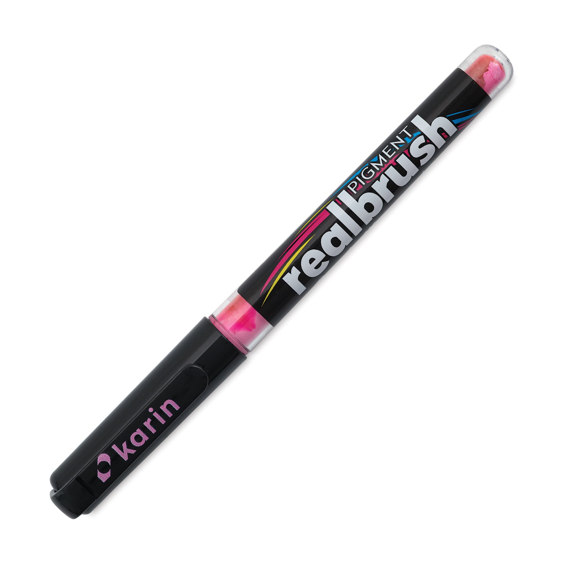 Karin Realbrush Pigment Marker - Pink, cap on