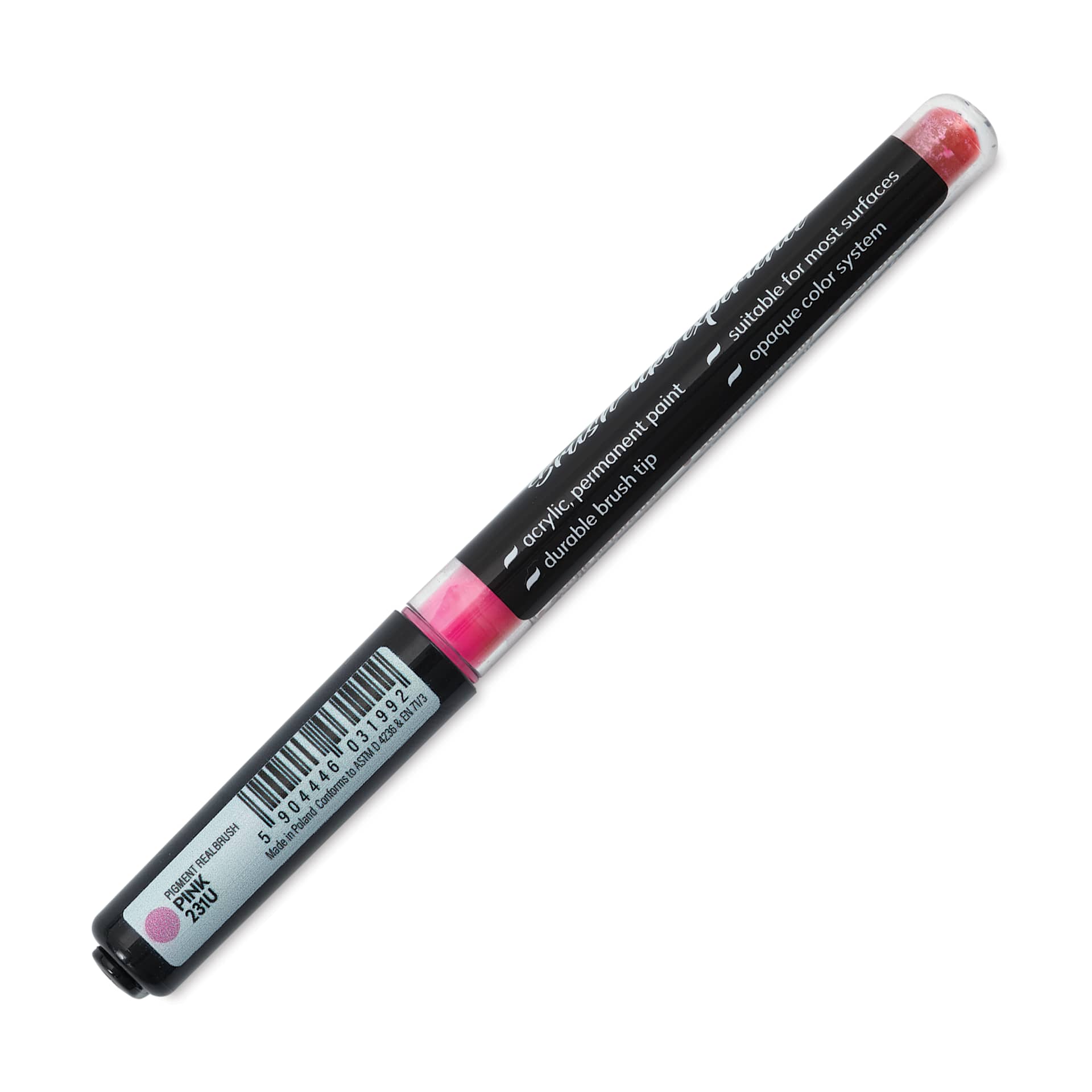 Karin Realbrush Pigment Marker - Pink, marker barrel showing details