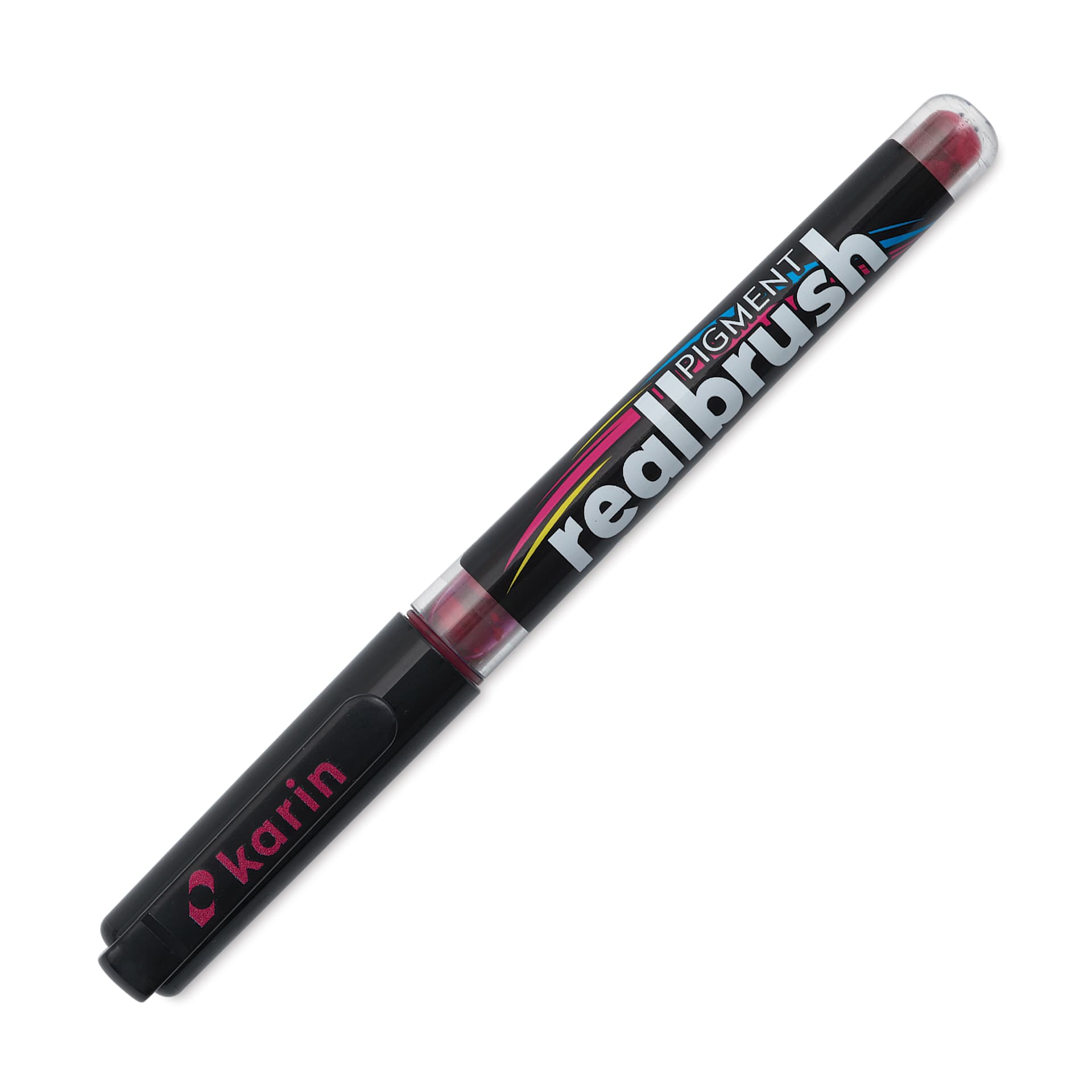Karin Realbrush Pigment Marker - Burgundy, cap on