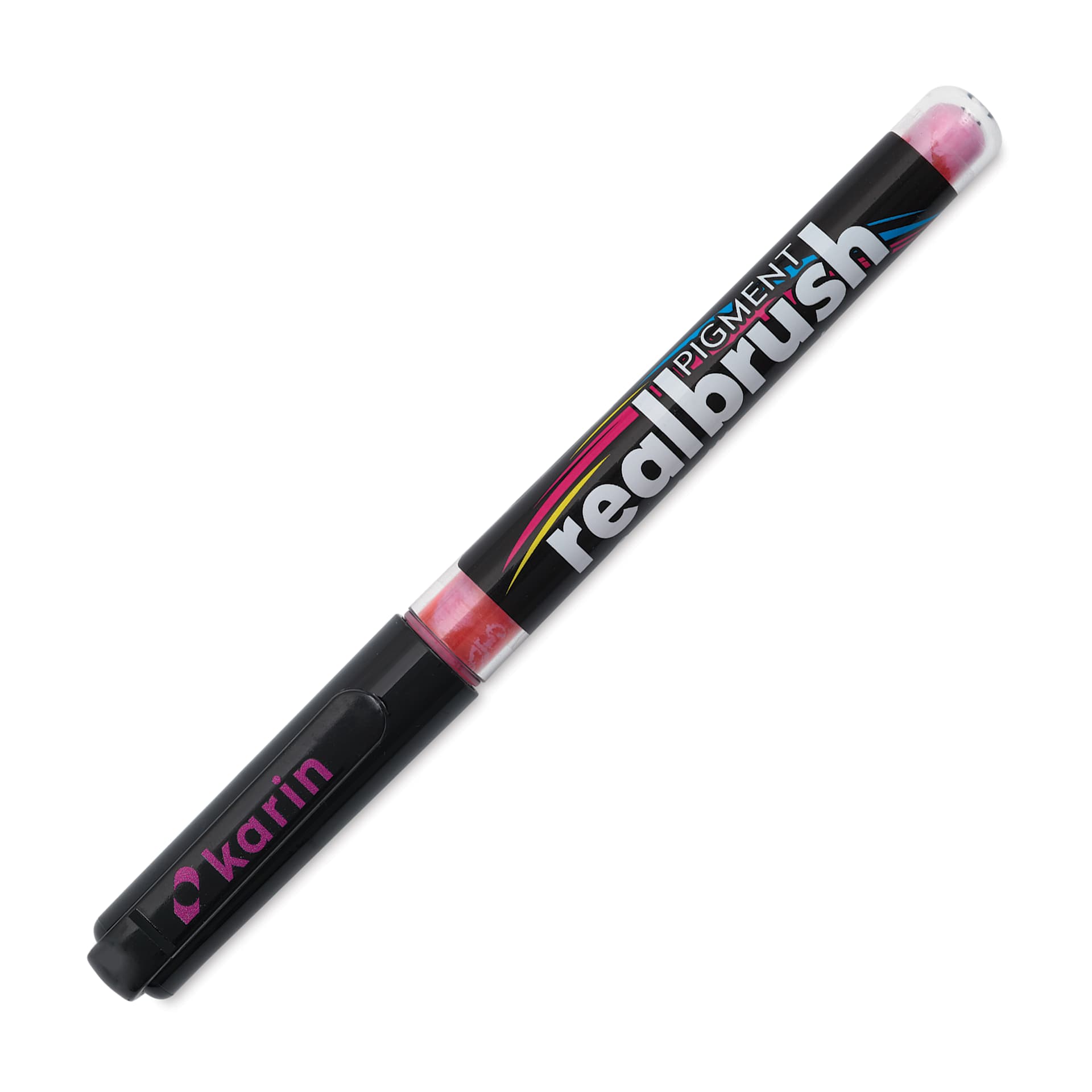 Karin Realbrush Pigment Marker - Red Lilac, cap on