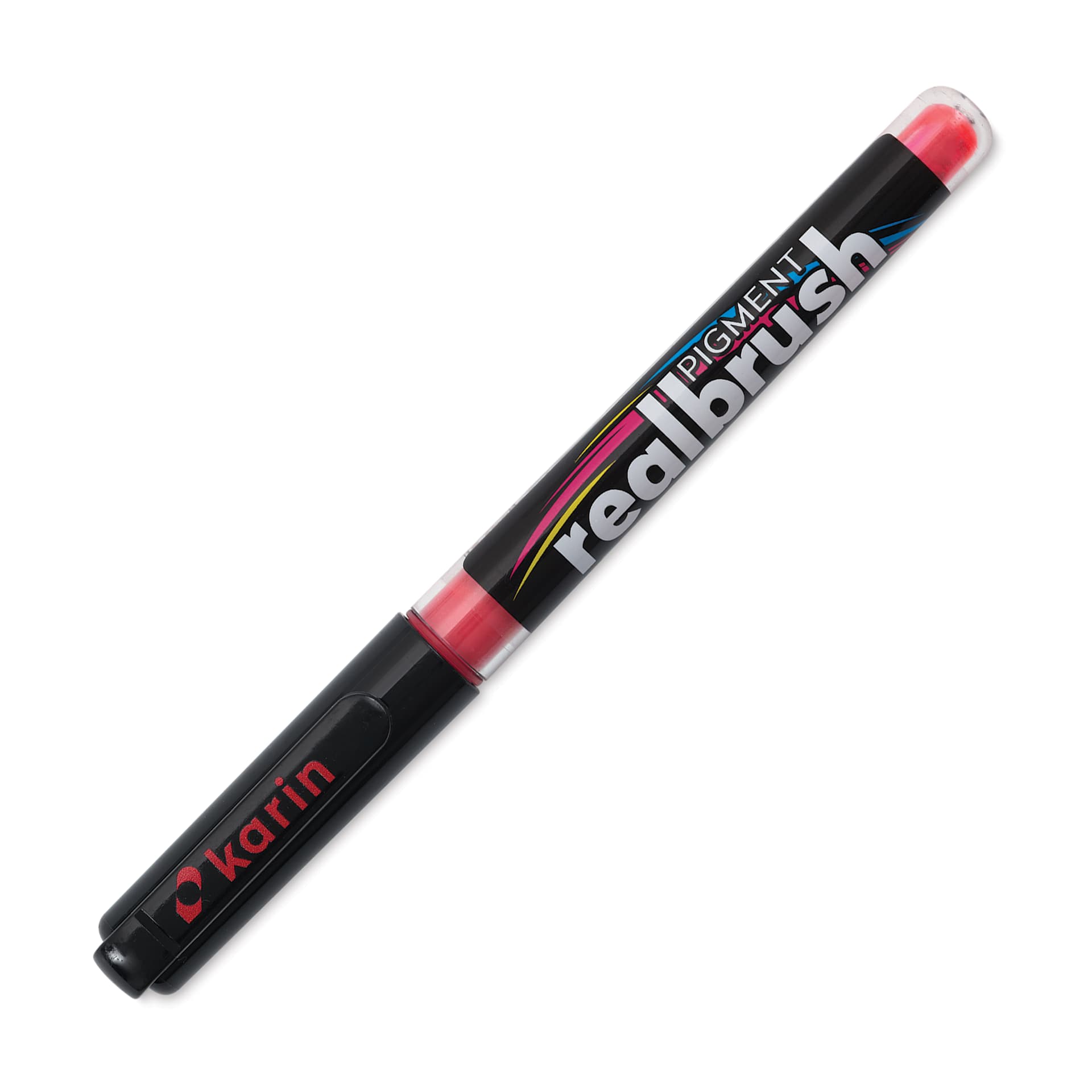 Karin Realbrush Pigment Marker - Poppy, cap on