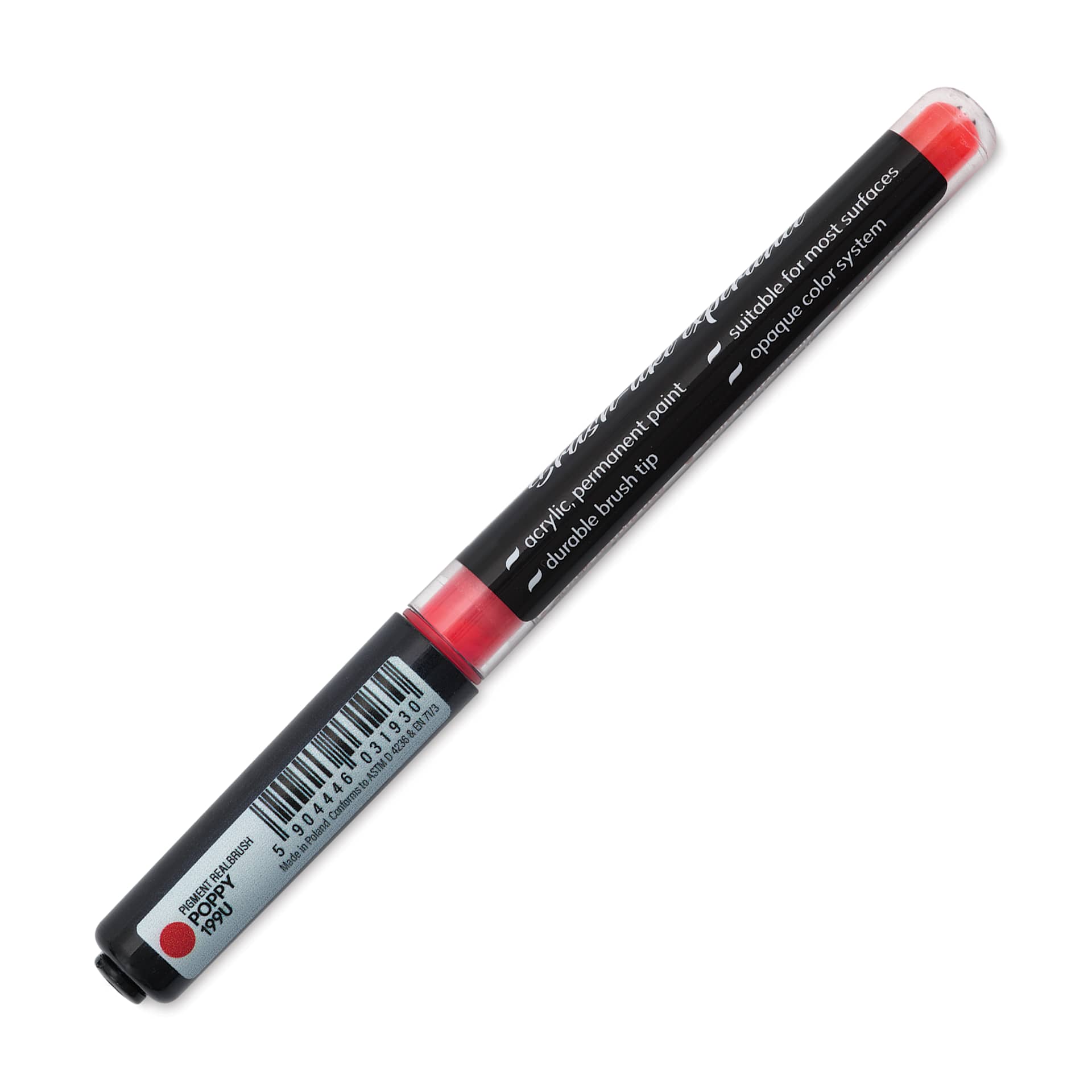 Karin Realbrush Pigment Marker - Poppy, marker barrel showing details