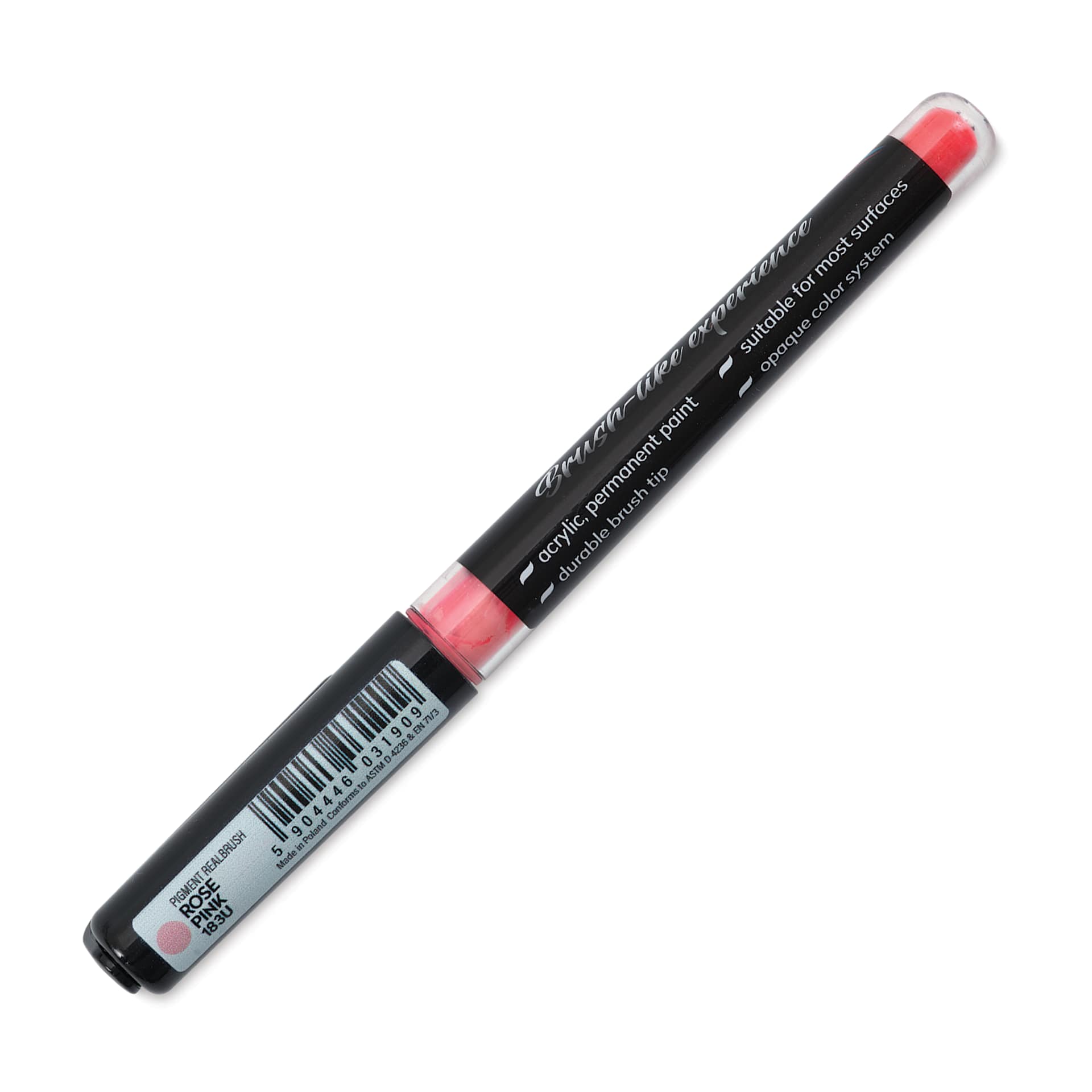 Karin Realbrush Pigment Marker - Rose Pink, marker barrel shwoing details