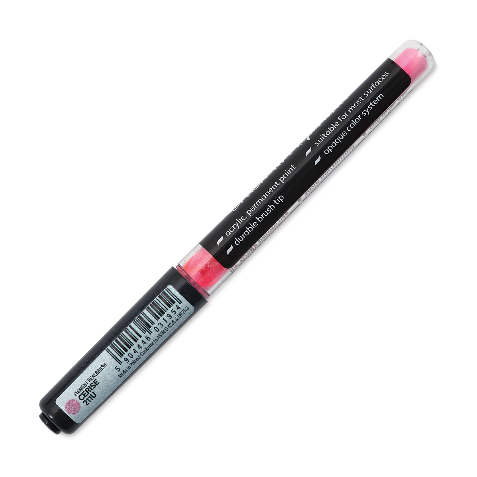 Karin Realbrush Pigment Marker - Cerise, marker barrel showing details