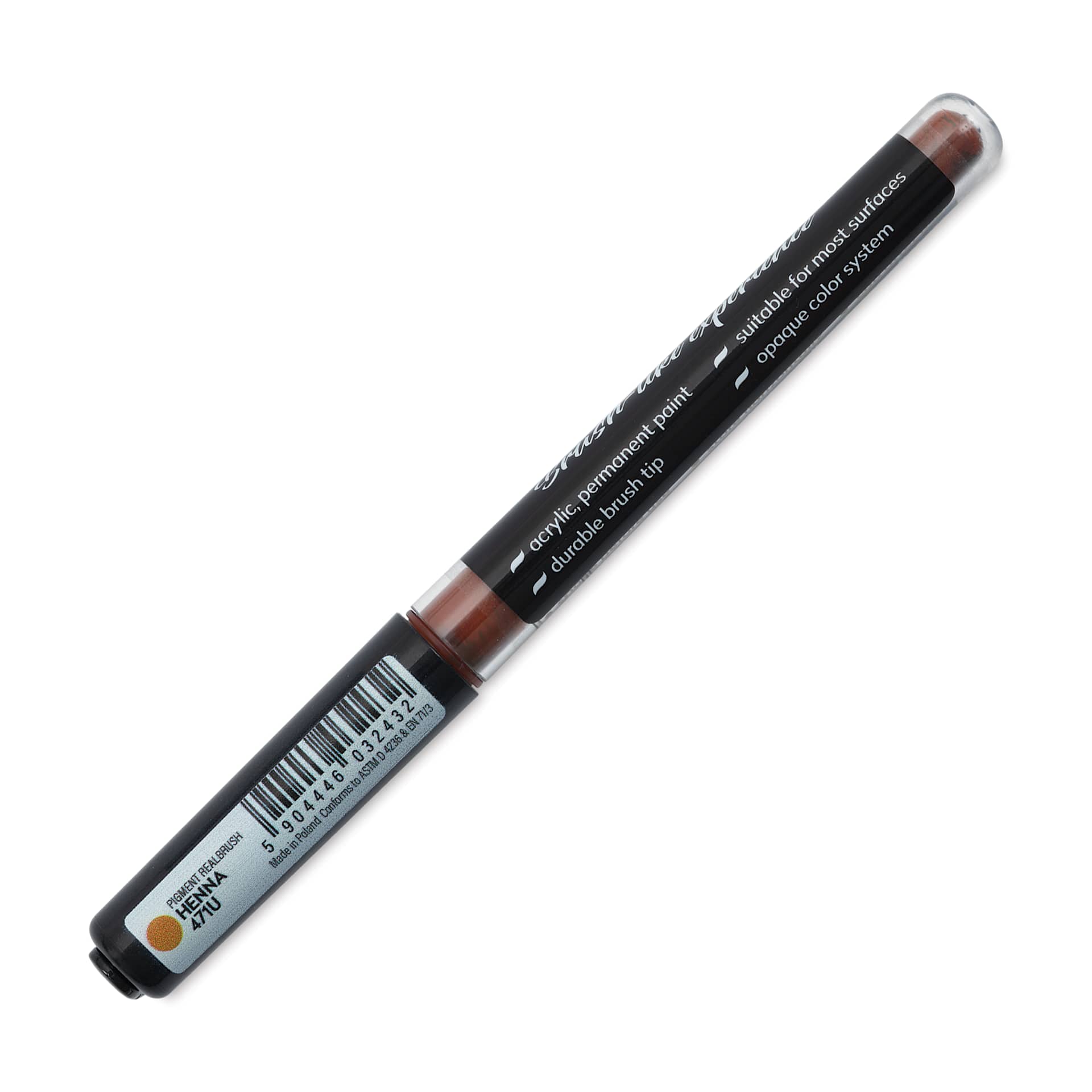 Karin Realbrush Pigment Marker - Henna, marker barrel showing details