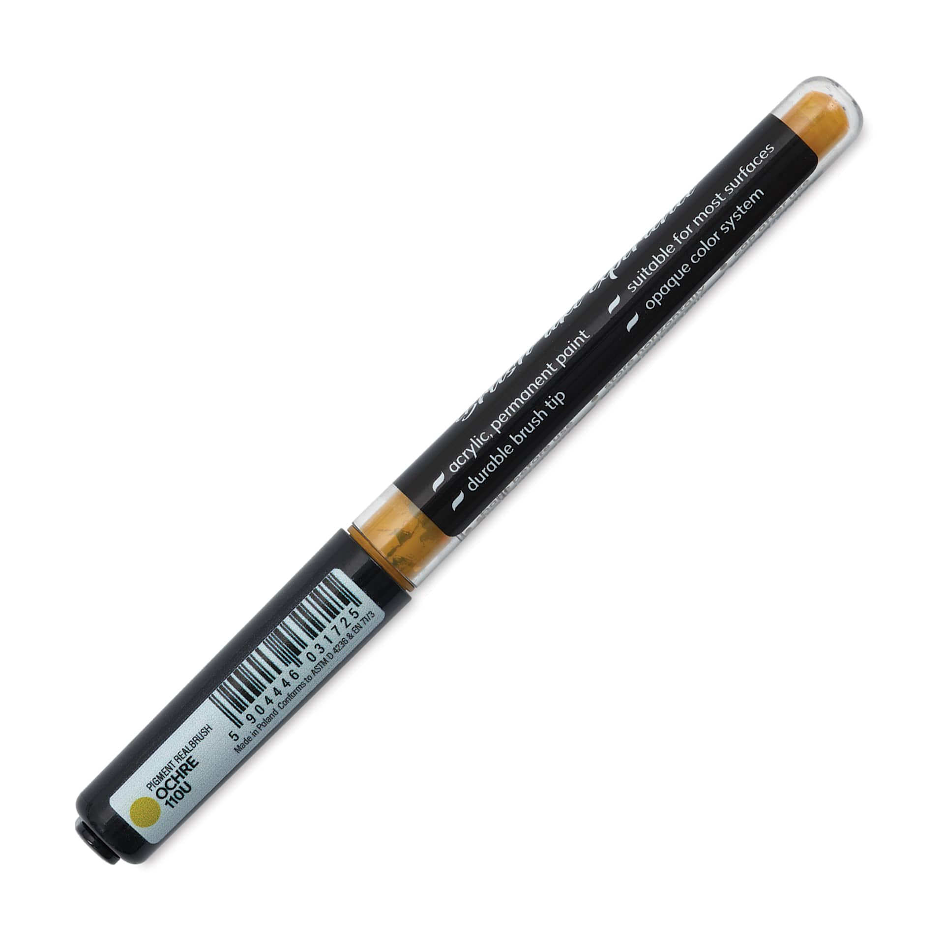 Karin Realbrush Pigment Marker - Ochre, marker barrel showing details