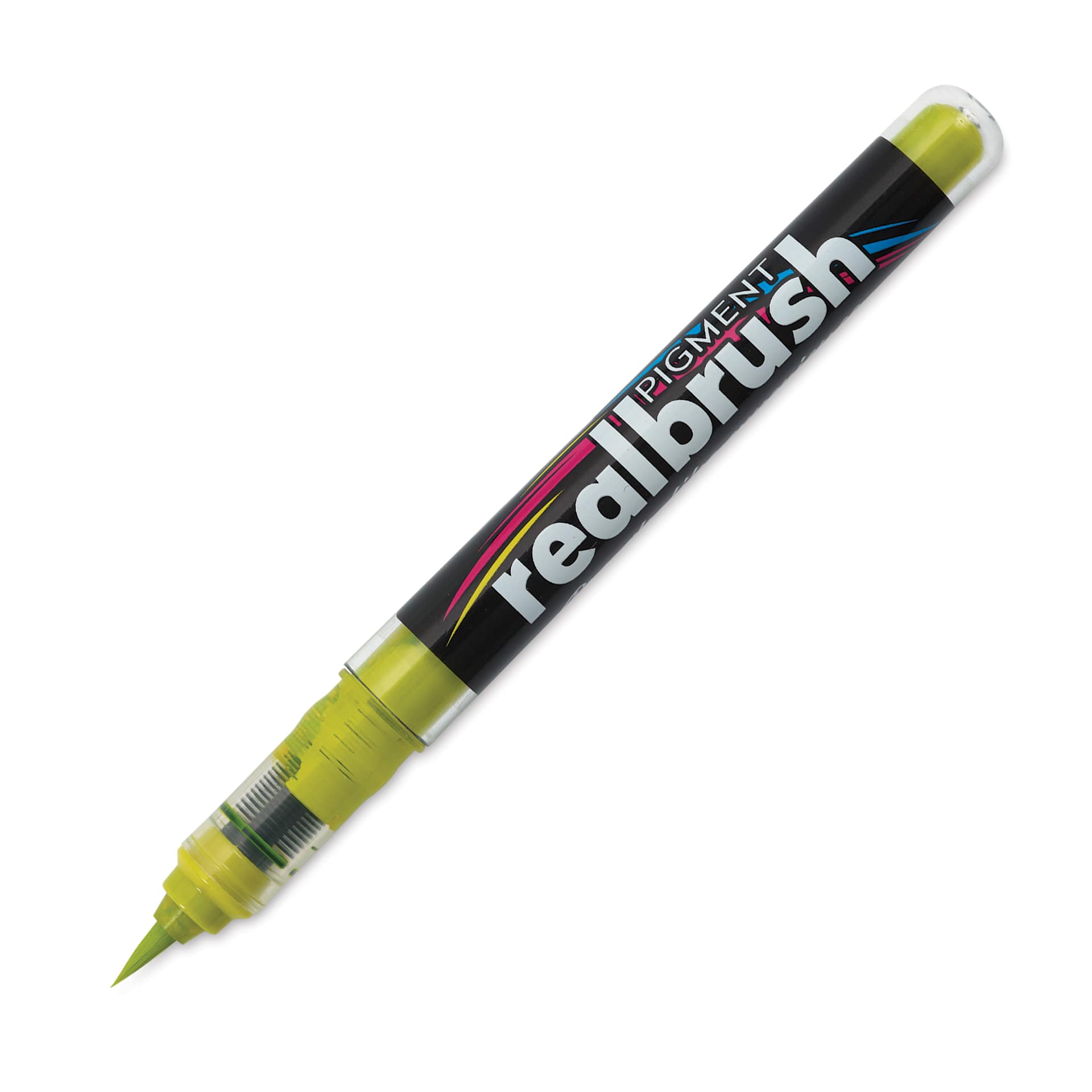 Karin Realbrush Pigment Marker - Sulphur Yellow, cap off