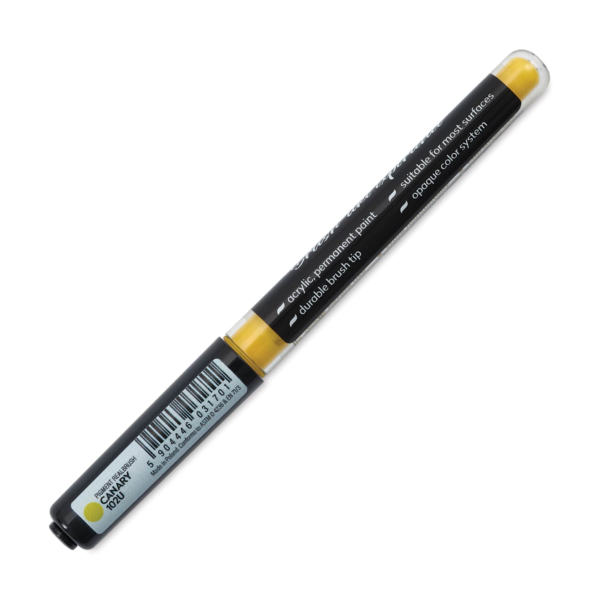 Karin Realbrush Pigment Marker - Canary, marker barrel showing details