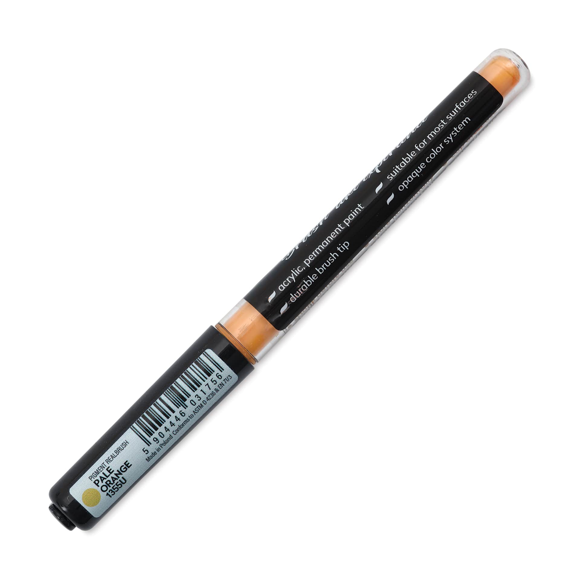 Karin Realbrush Pigment Marker - Pale Orange, marker barrel showing details