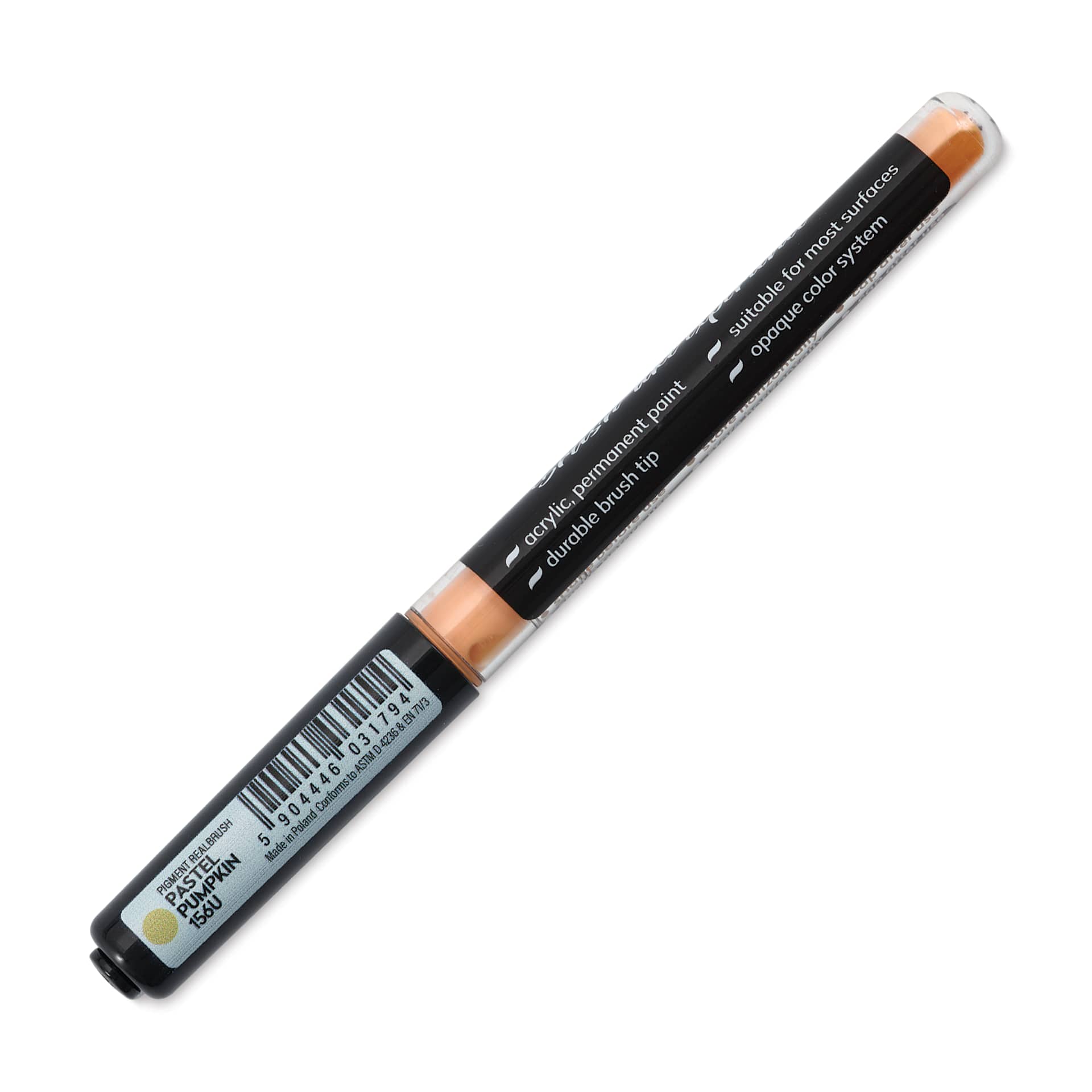 Karin Realbrush Pigment Marker - Pastel Pumpkin, marker barrel showing details