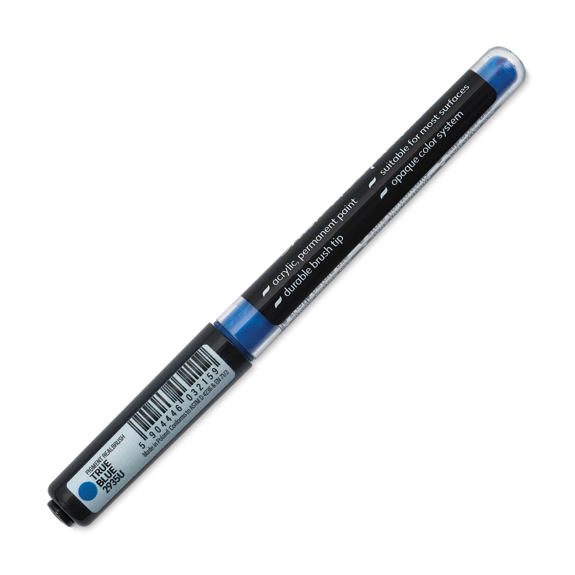 Karin Realbrush Pigment Marker - True Blue, marker barrel showing details