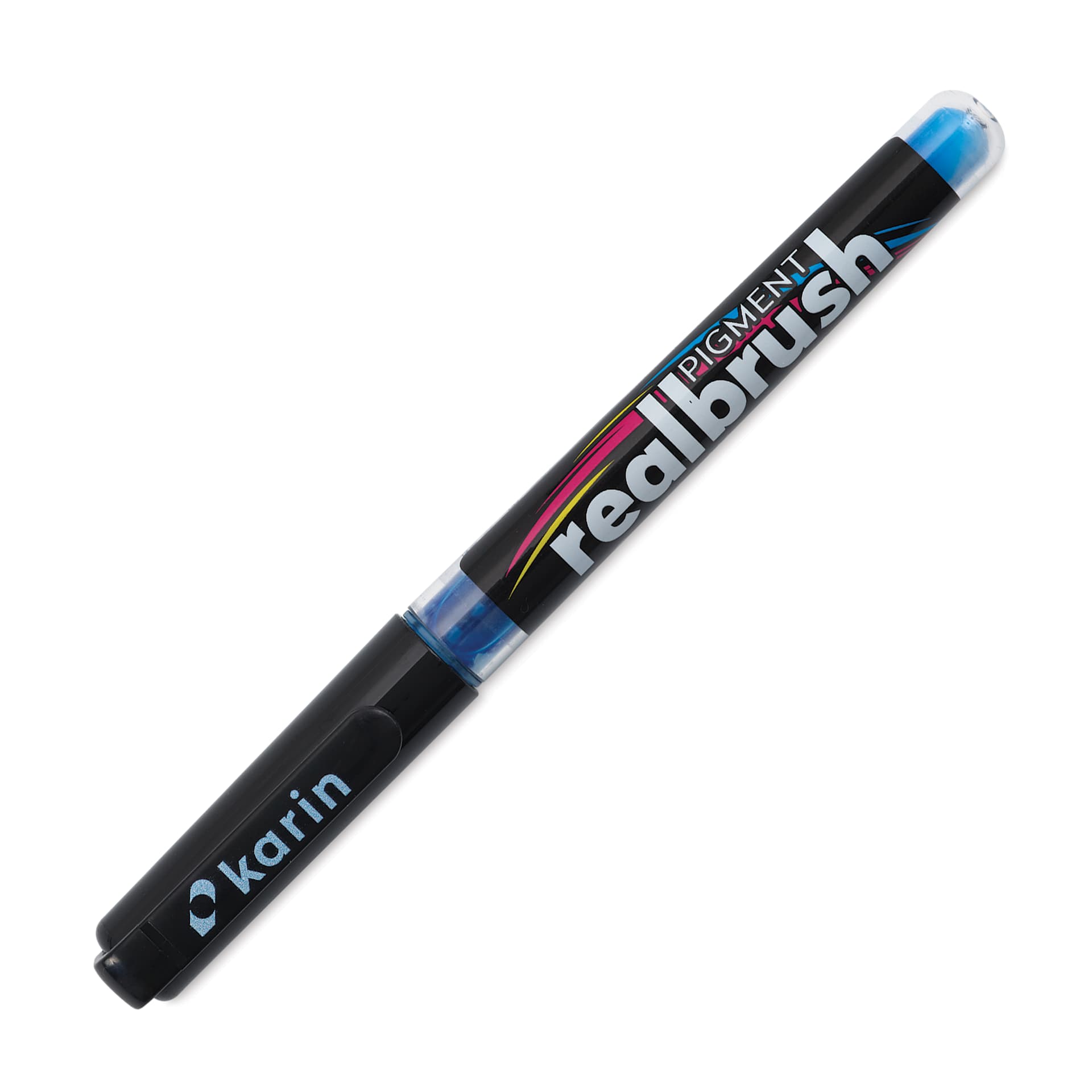 Karin Realbrush Pigment Marker - Pastel Blue, cap on